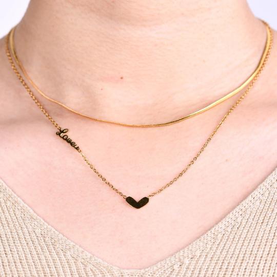 Heart/Love Necklace,Name Necklace And Earring,Necklace With Extender