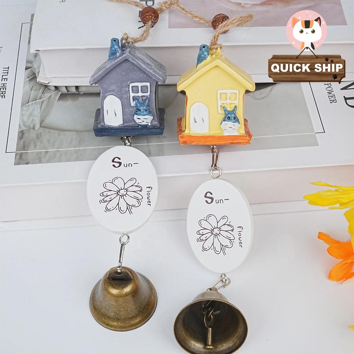My Neighbor Totoro Resin Wind Chime Pendant,Metal Hangable