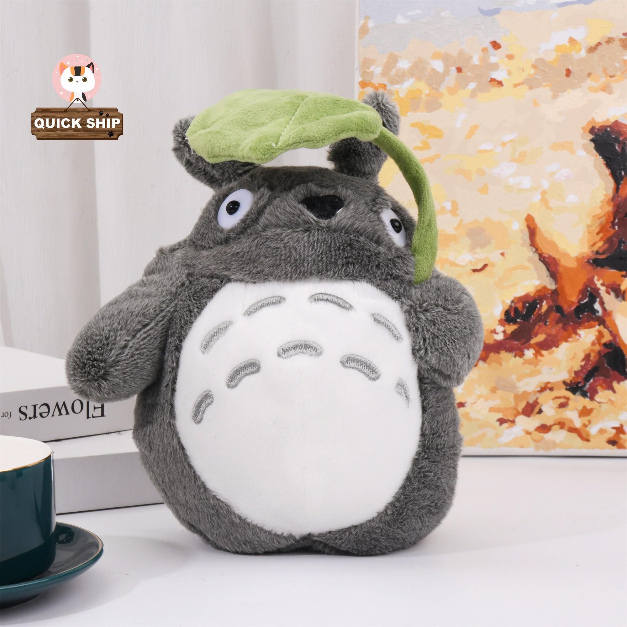 Totoro Handmade Puff Ornament - 11.81",Soft Cartoon Anime Desk Decor Toy