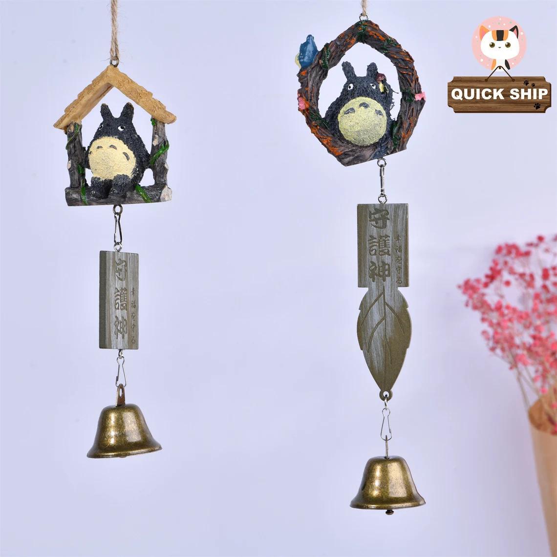 My Neighbor Totoro Resin Wind Chime Pendant,Cute Wind Chimes Hanging Decor