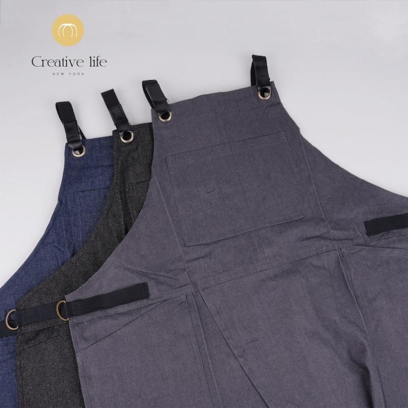 NEW! Denim Apron with Adjustable Cross Straps, Split Leg Pants , Handmade Premium Quality Men's , Father's Day Gifts
