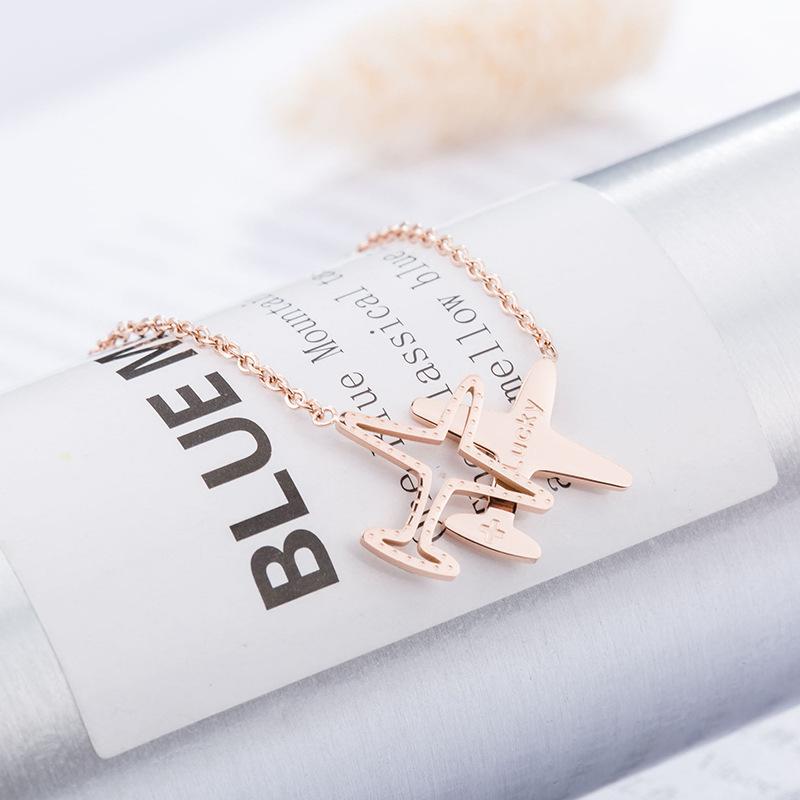 Airplane Necklace, Gift For Her,Couple Necklace, Birthday Day Gift