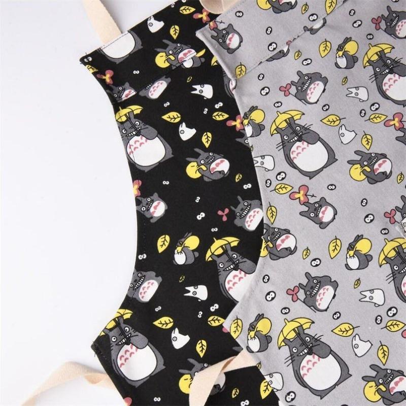 Totoro Apron with Pockets-Handmade Canvas for Cooking,Baking,and Painting - Adjustable