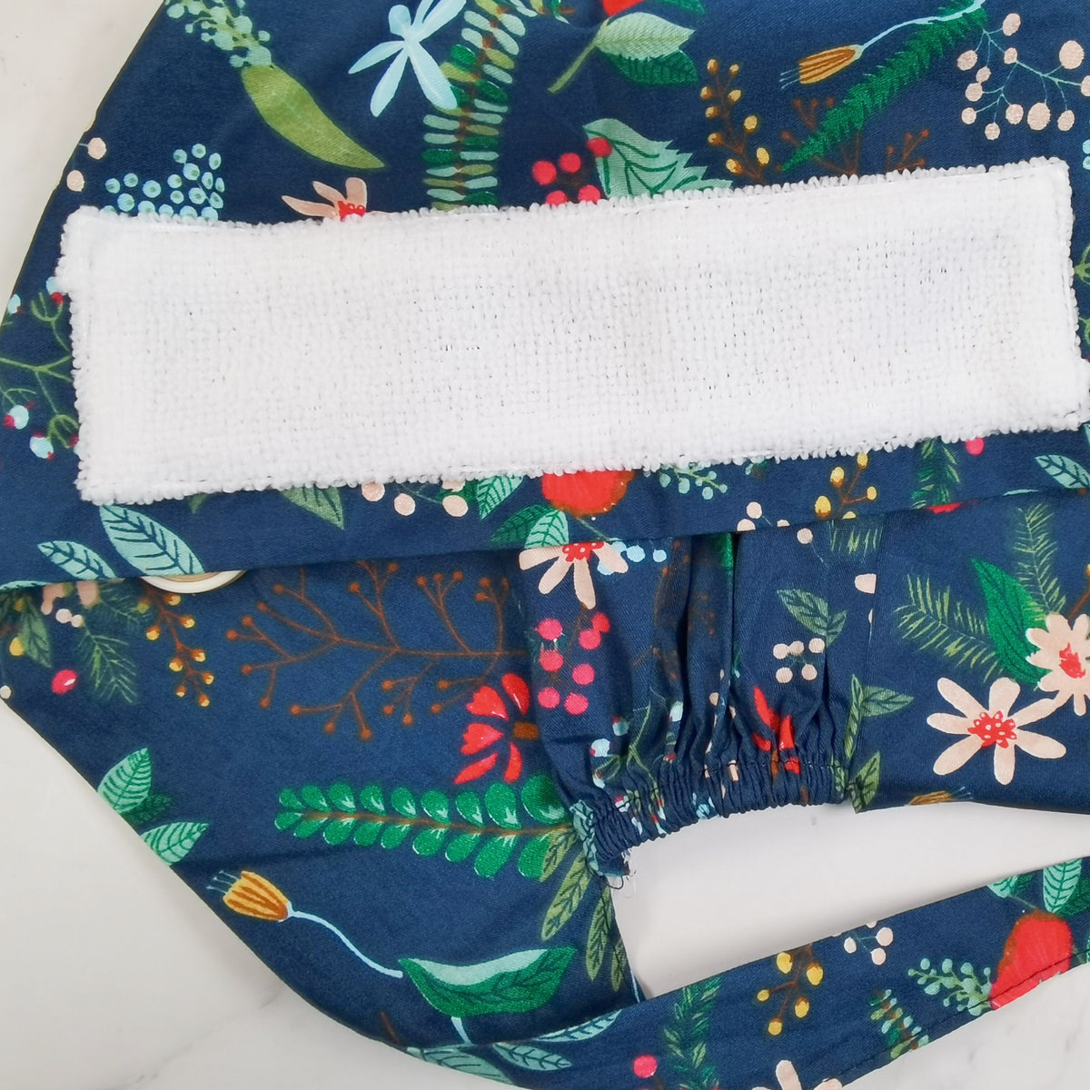 Floral Cotton Scrub Cap - Tie-back Style OR Hat