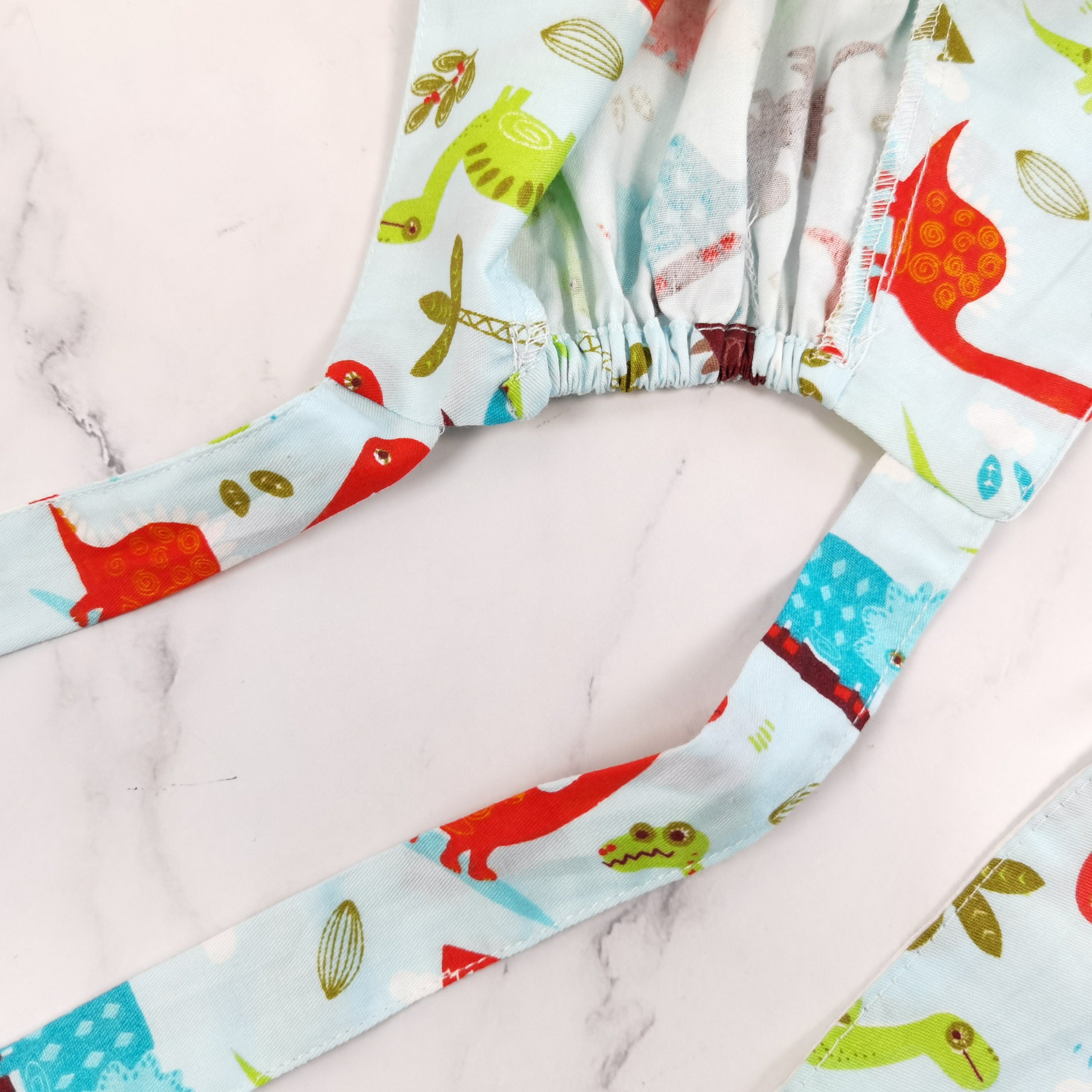 Cute Dinosaur Print Cotton Scrub Cap For Kids