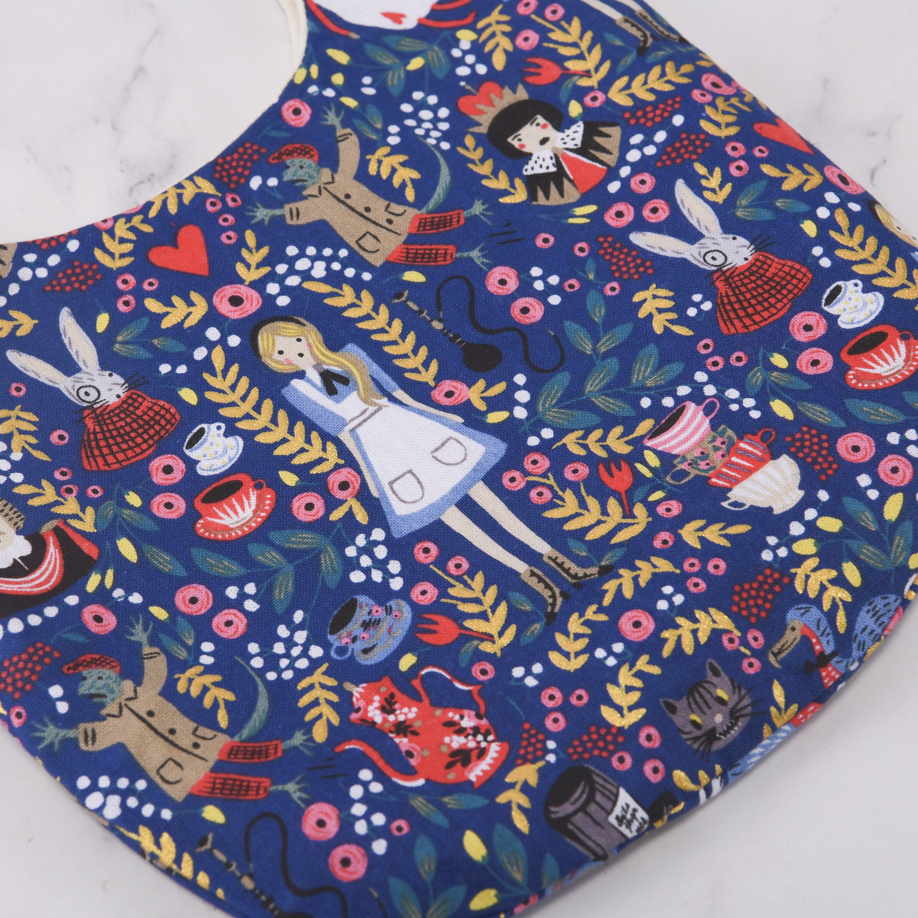 Girl Wonderland Knot Bag: Navy Cotton Wrist Bag Cute