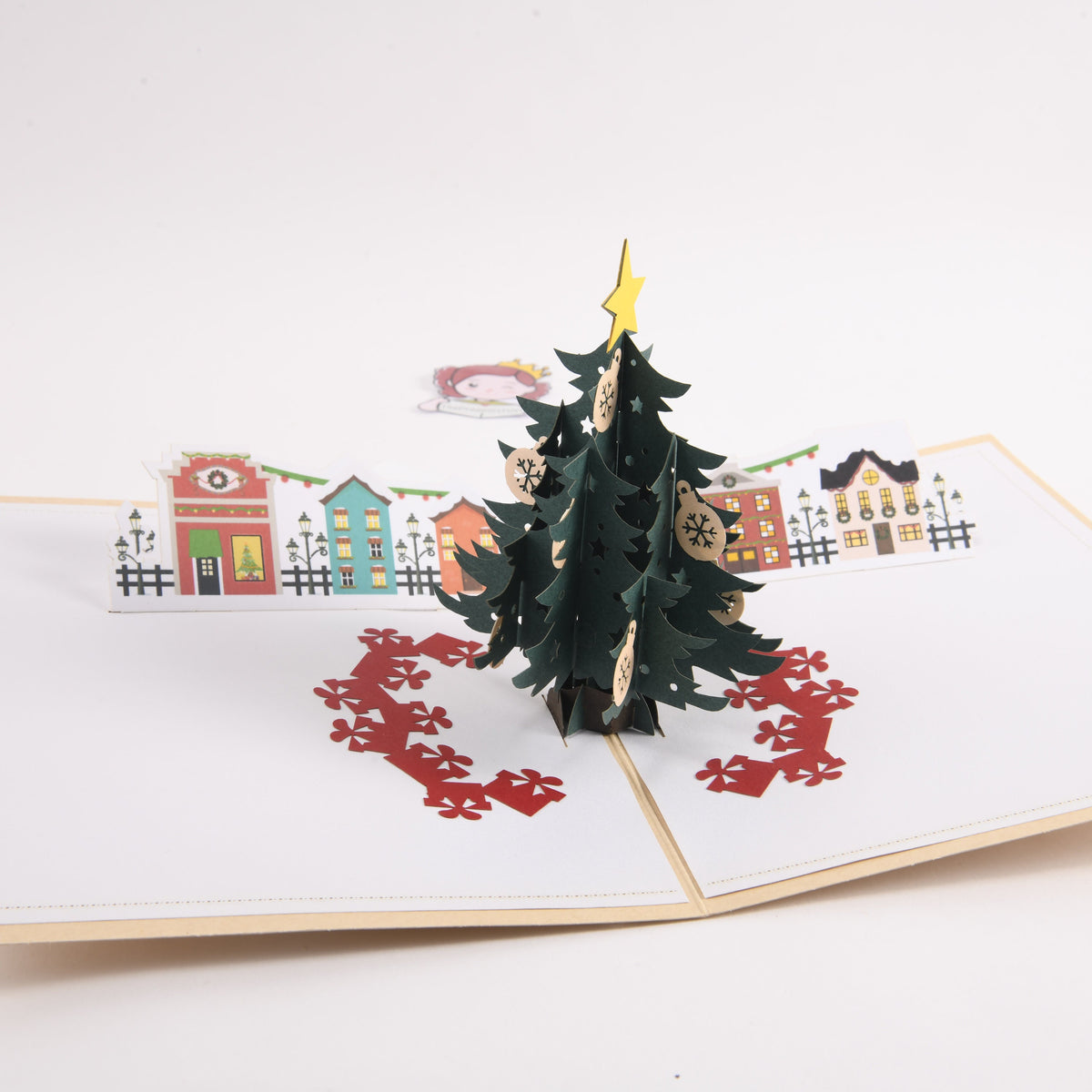 Green Christmas Tree Pop Up Card