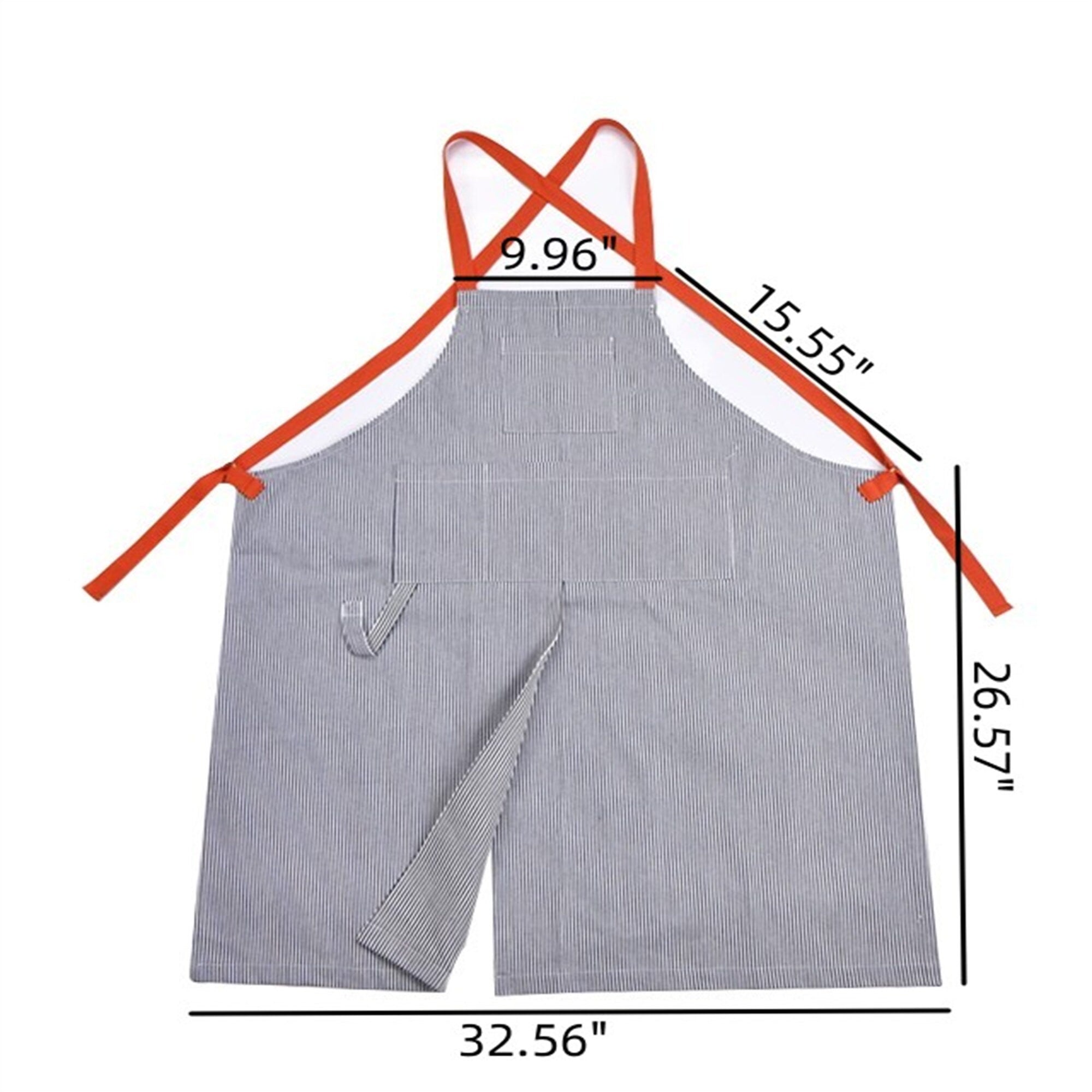Adjustable Crossback Garden Aprons with Multiple Pockets&Towel Loop