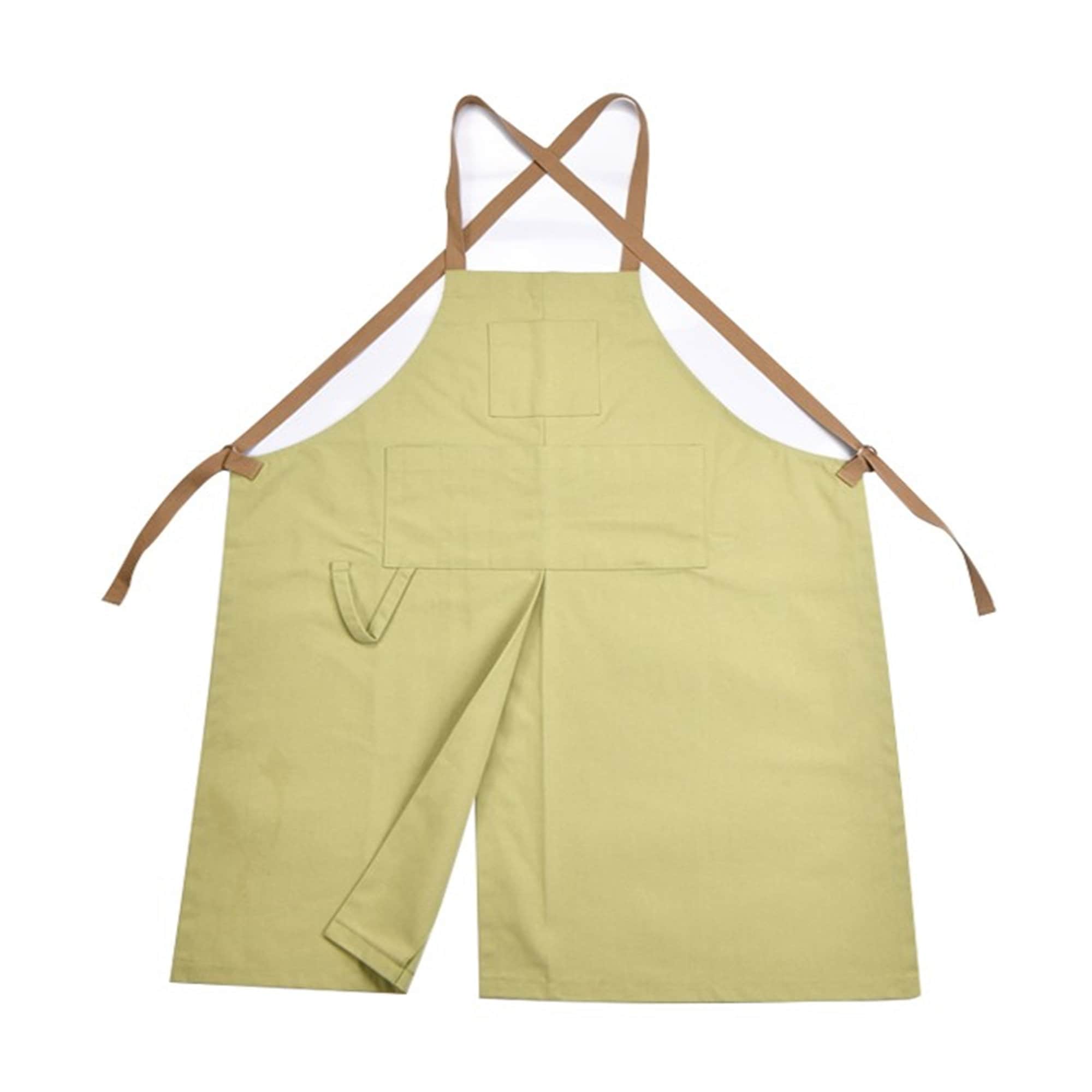 Adjustable Crossback Garden Aprons with Multiple Pockets&Towel Loop