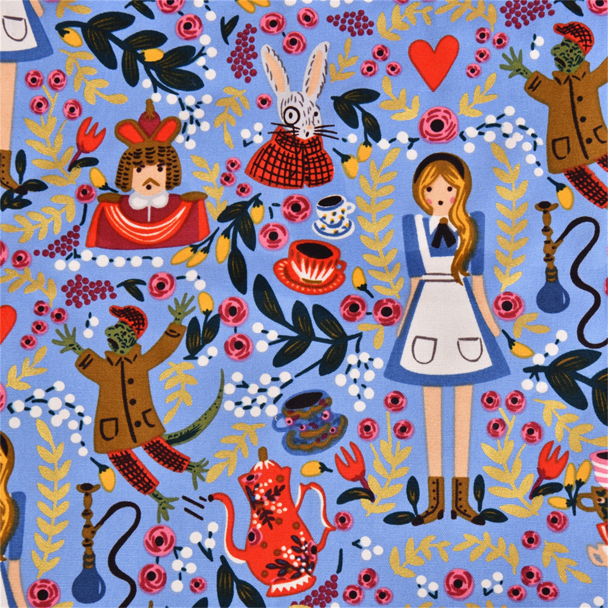 Light Blue Alice Premium Quality Cotton Drawstring Gift Bag