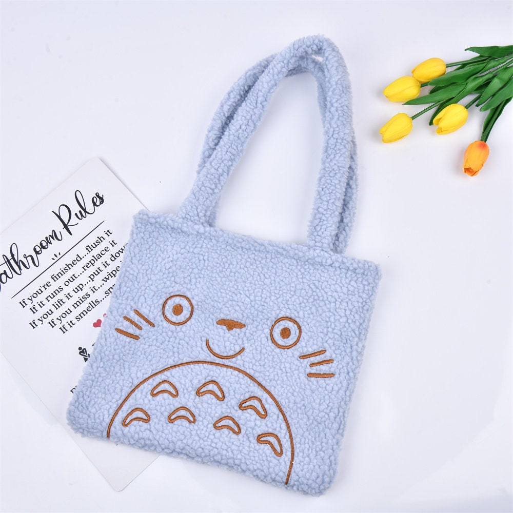 Cute Embroidery Totoro Tote Bag