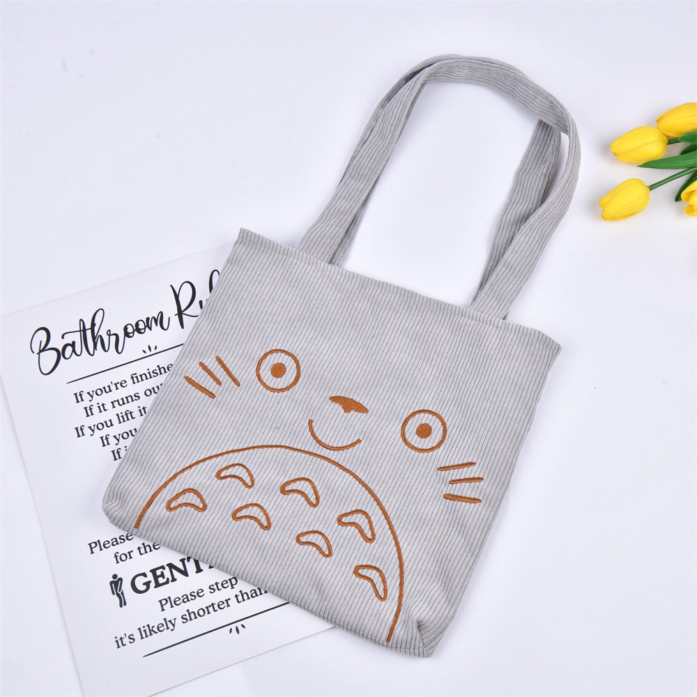 Cute Embroidery Totoro Tote Bag