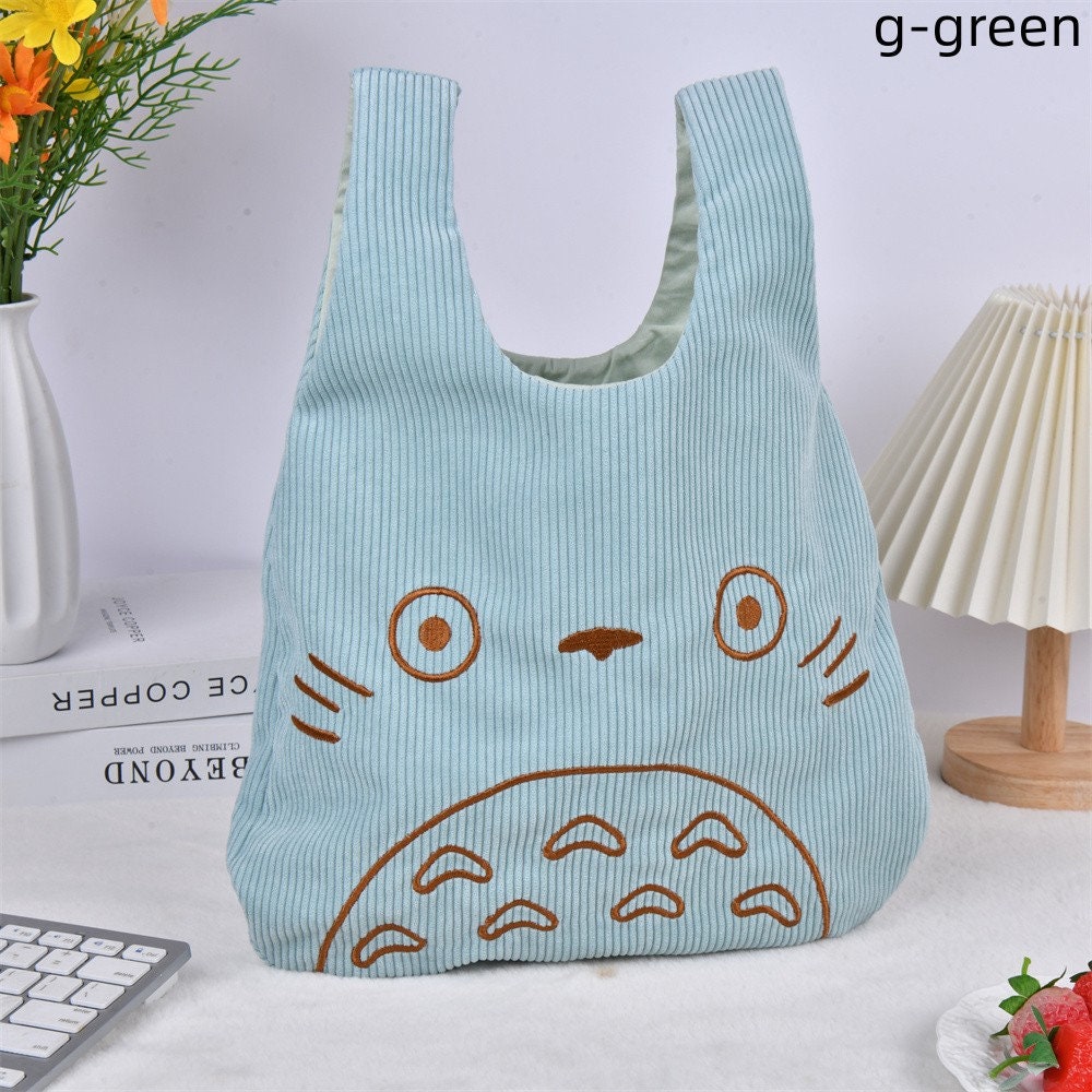 Japanese Embroidery Totoro Small Knot Bag
