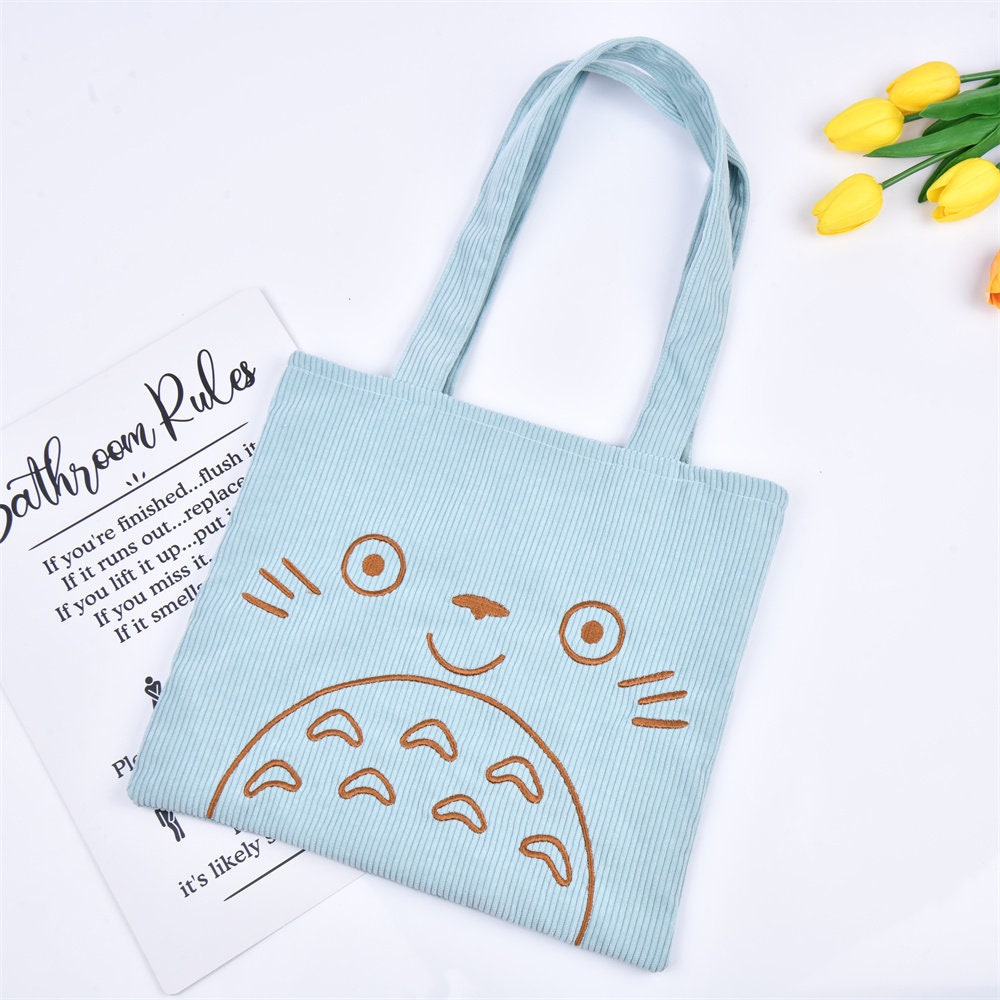 Cute Embroidery Totoro Tote Bag