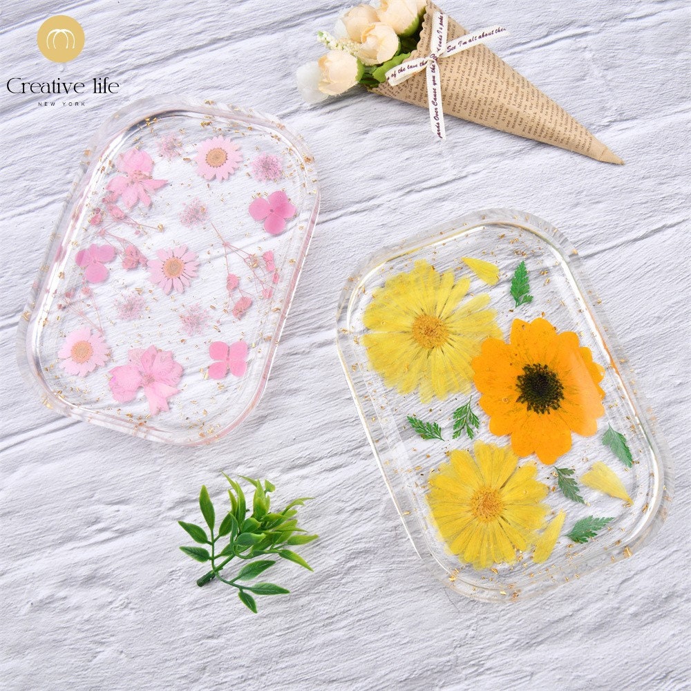 Resin Flower Coasters with Real Dried Flowers