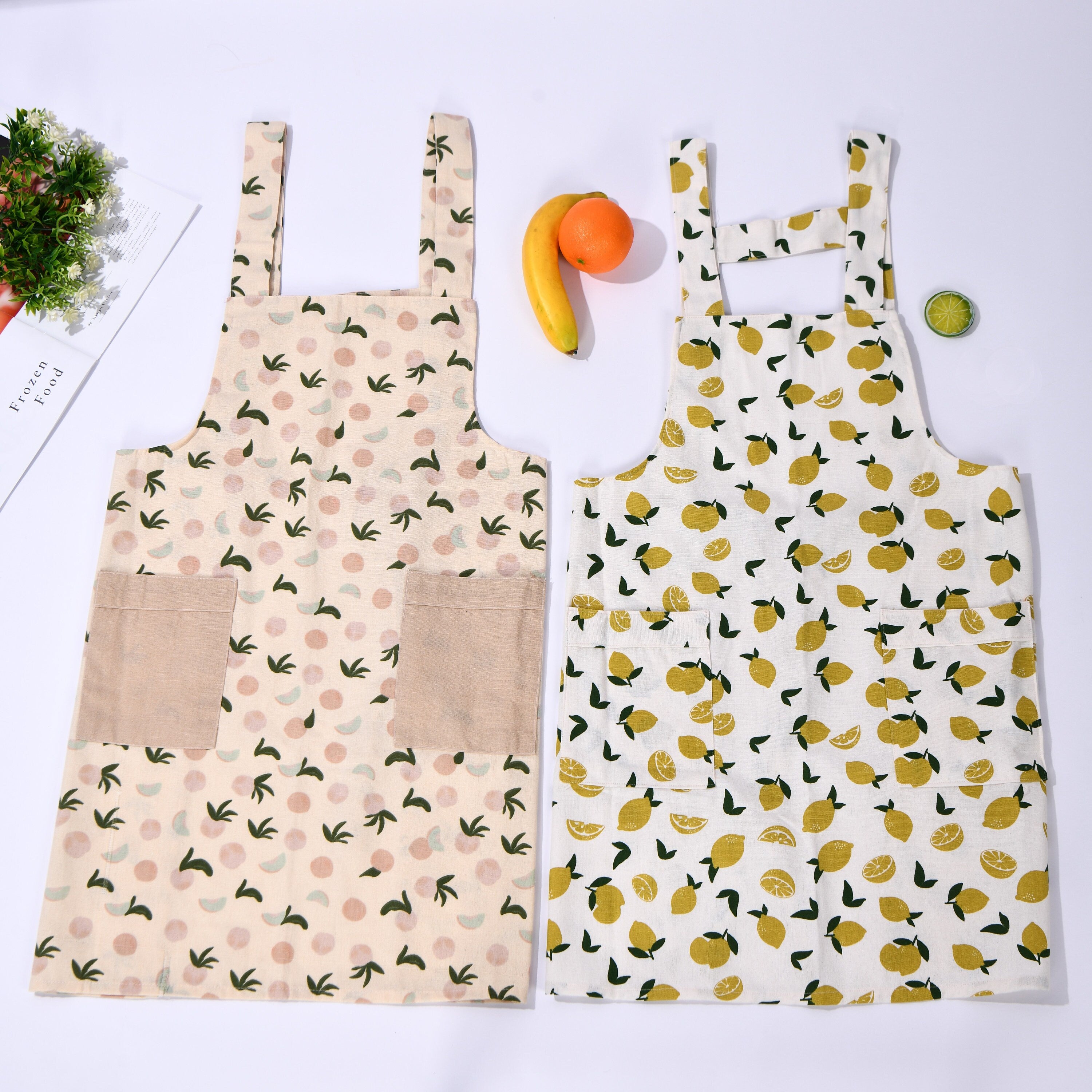 Fruit Cute Linen Vest Apron
