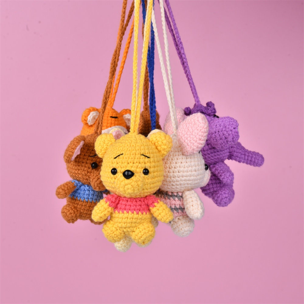 Cute Pooh Bear And Friends Handmade Crochet Ornament Sets