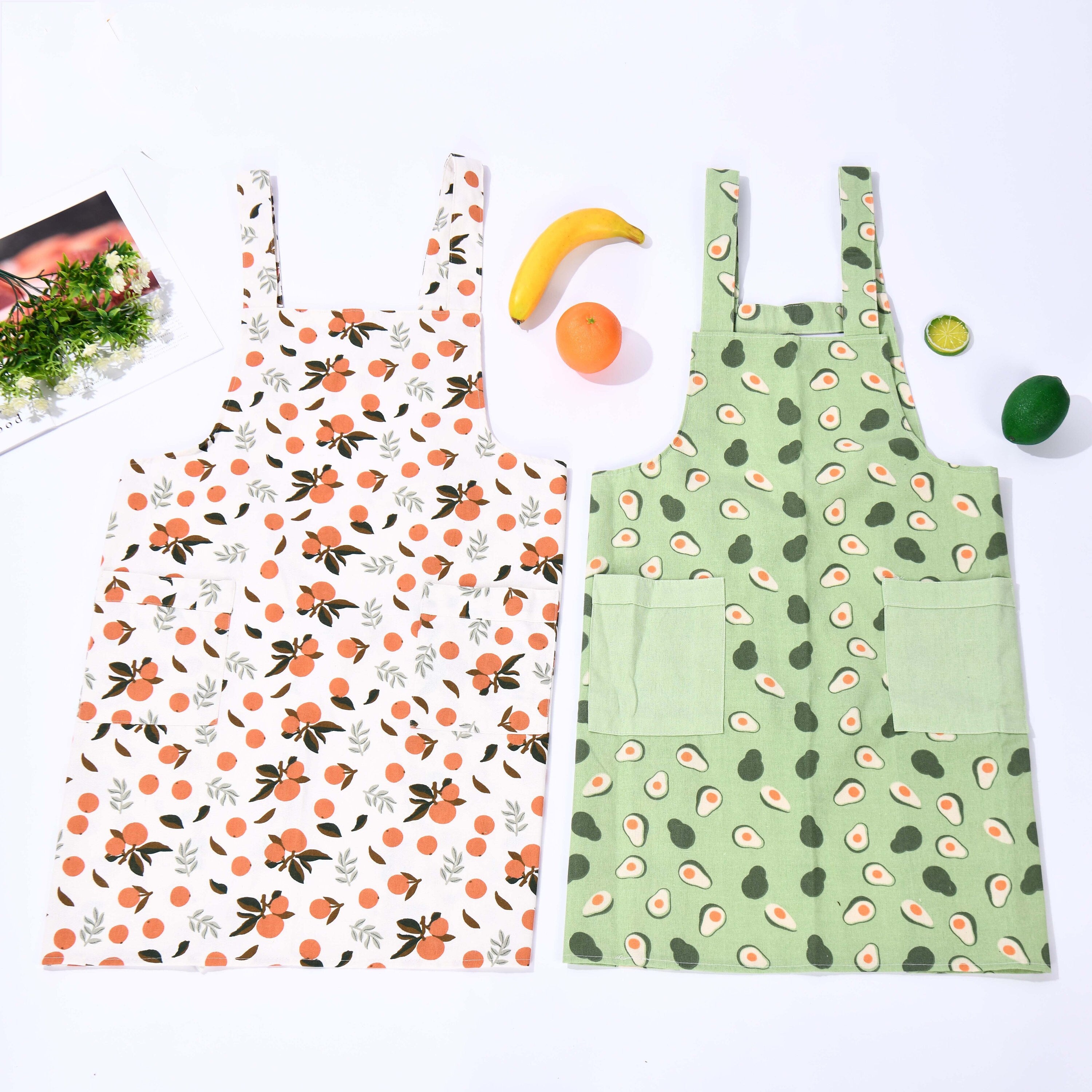 Fruit Cute Linen Vest Apron