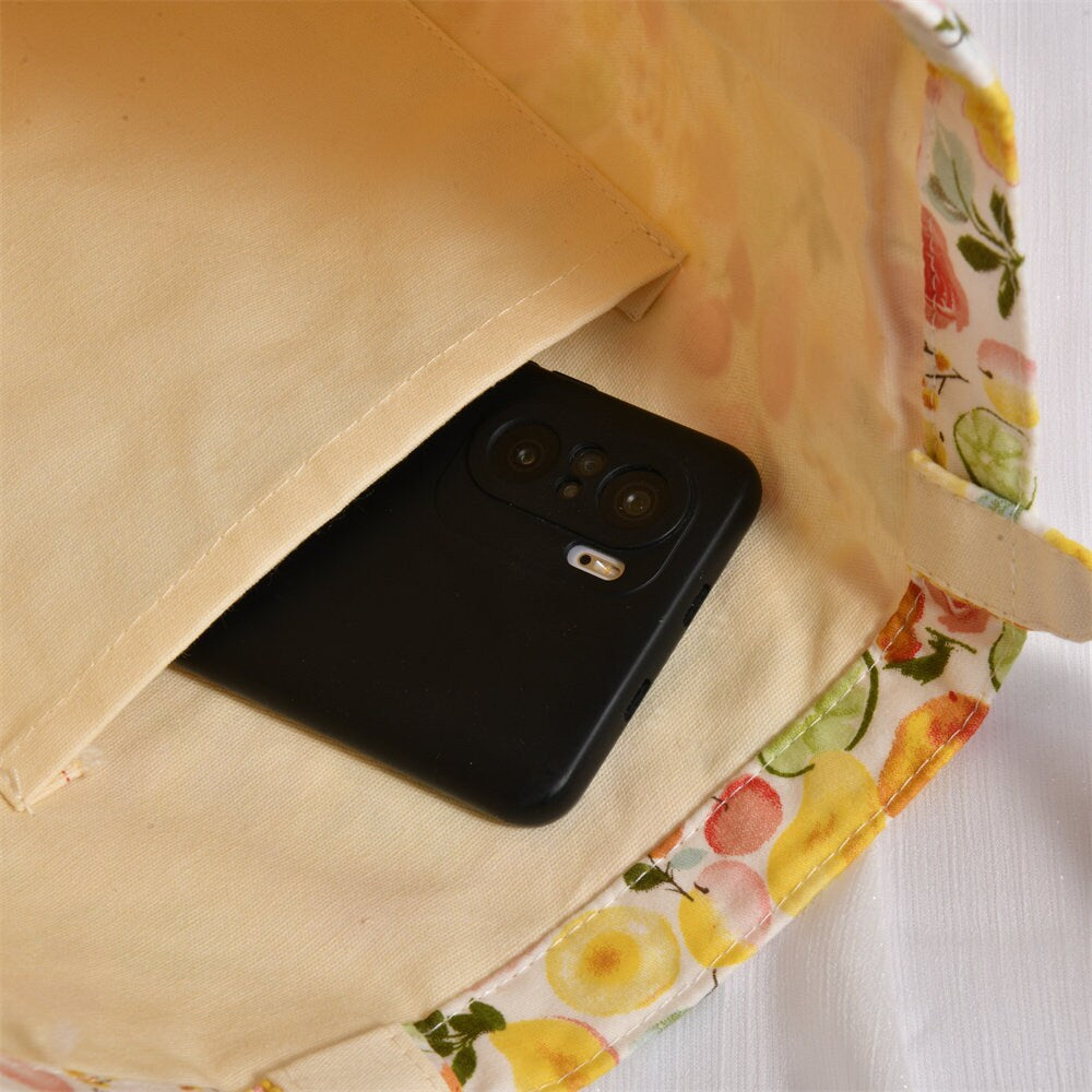 Apple Fruit Totes, Shoulder Bag with Zipper