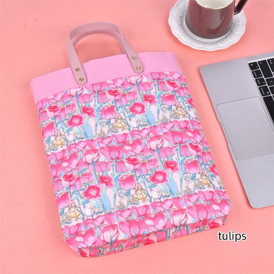 Handmade Garden Tulip Flowers Tote Bag
