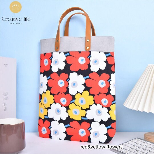Handmade Large Flower Tote Bag