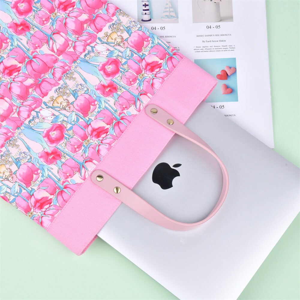 Handmade Garden Tulip Flowers Tote Bag