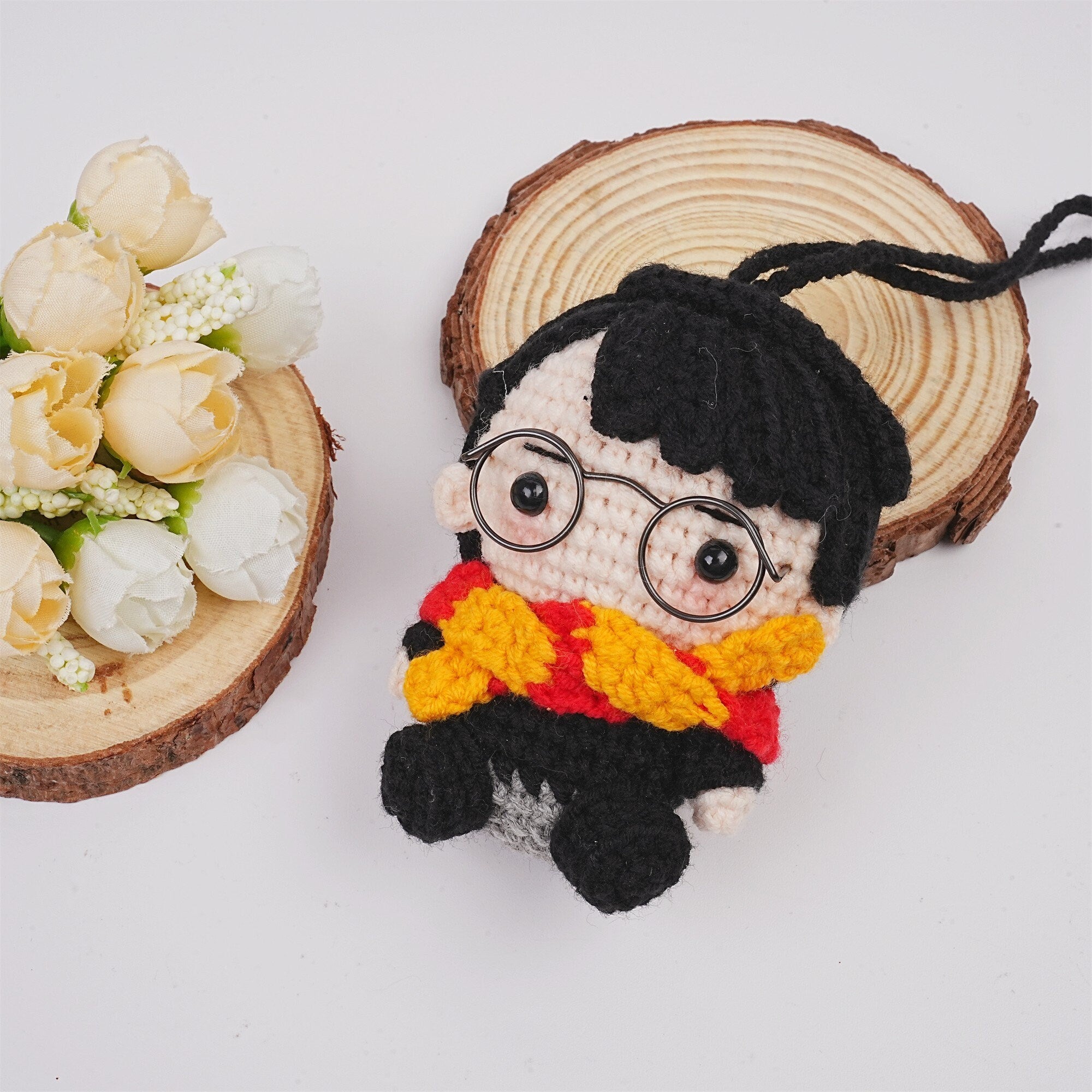 Handmade Knit Harry Potter Doll Car Pendant Crochet Oranment