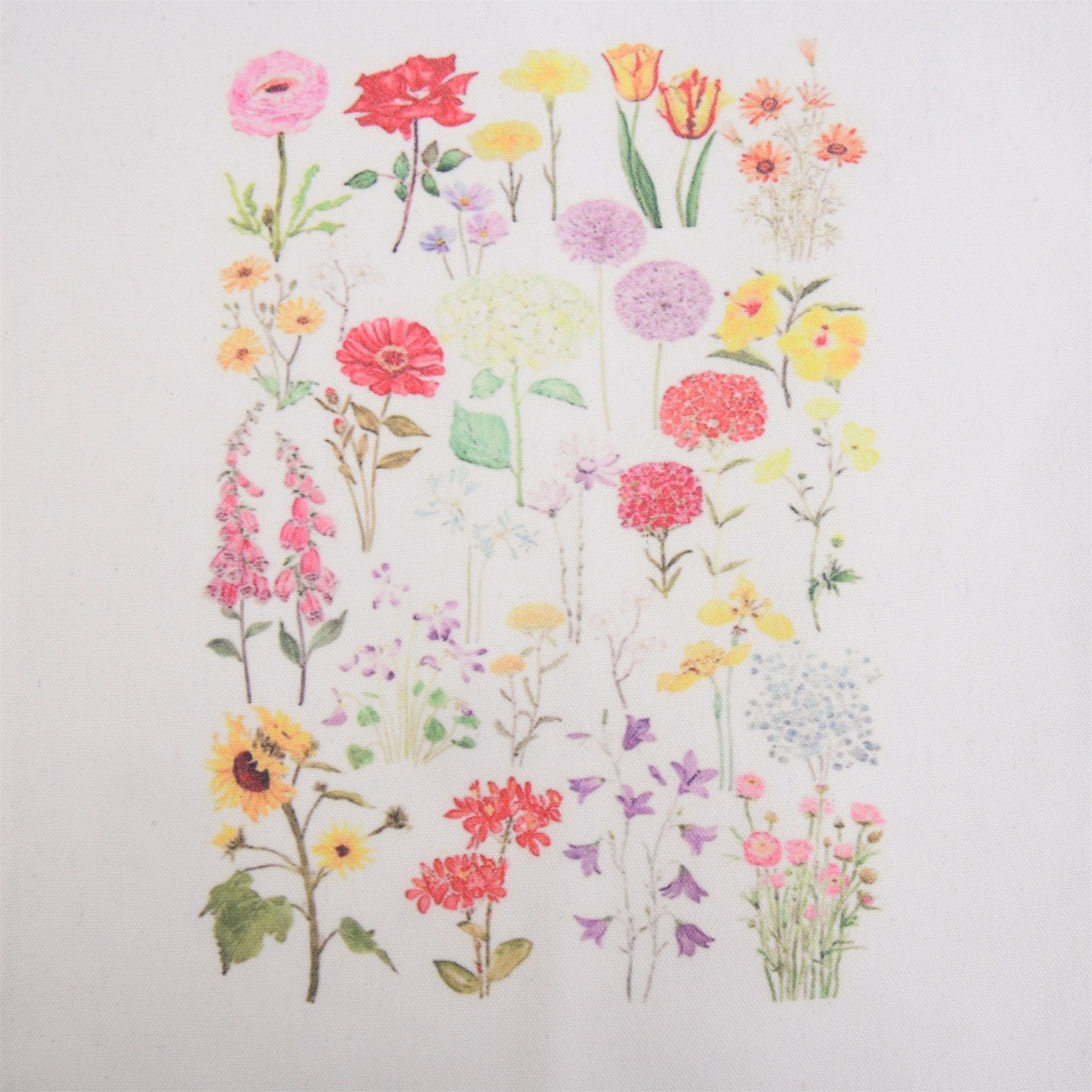 Floral Watercolor Print Tote Bag