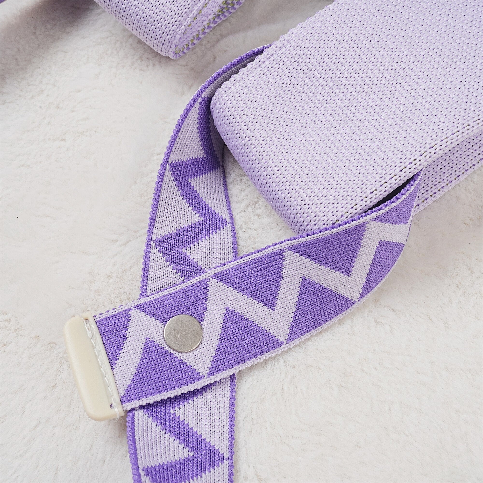 Crochet Purple Tulips Wrist Bag