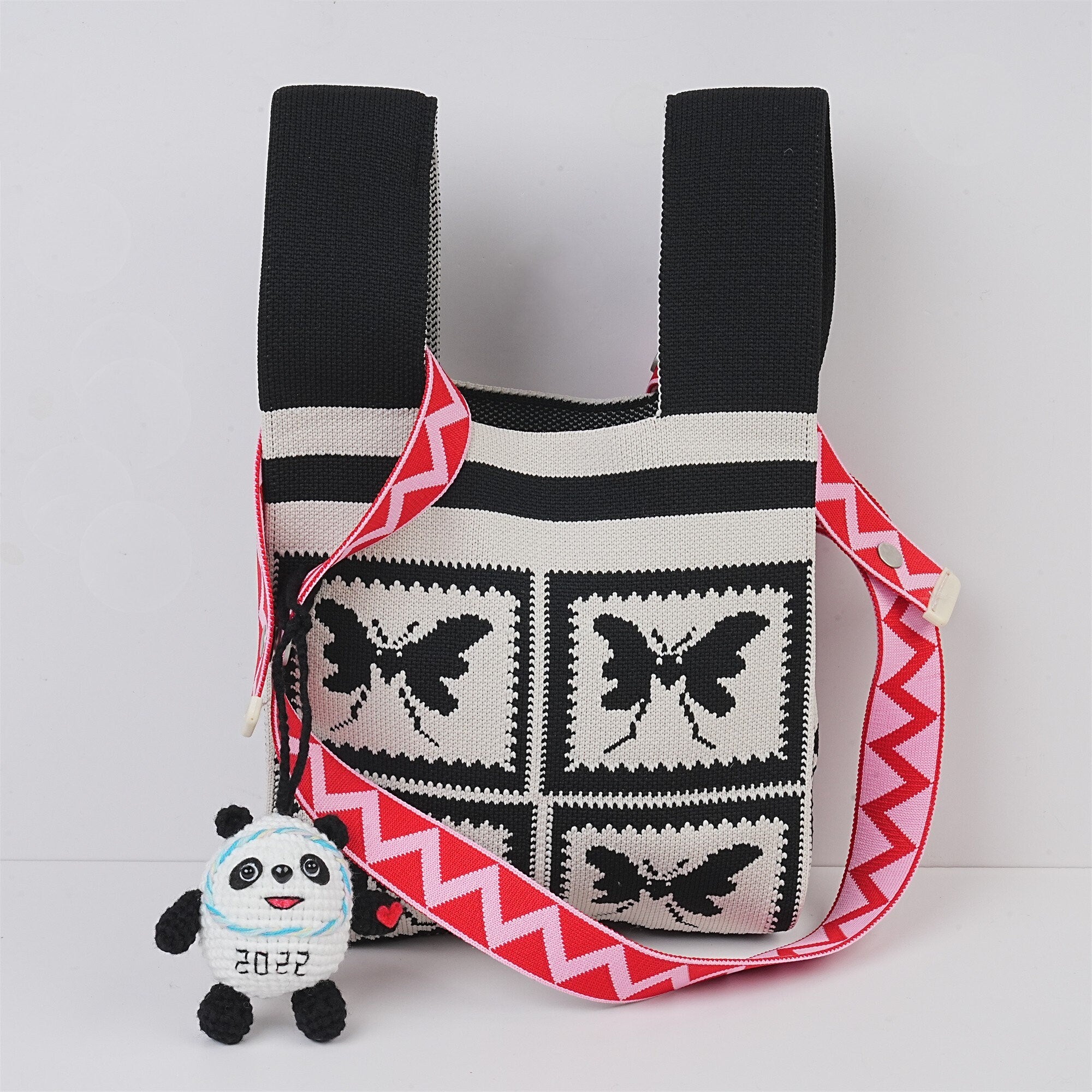 Handmade Crochet Butterfly Wrist Bag