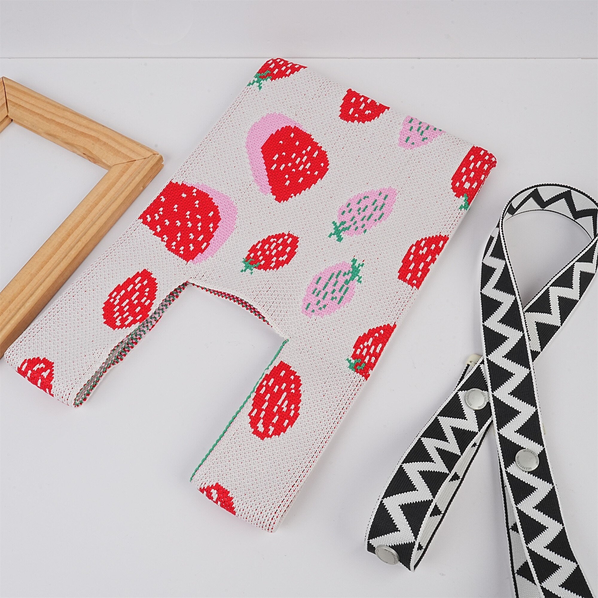 Handmade Crochet Strawberry Wrist Bag