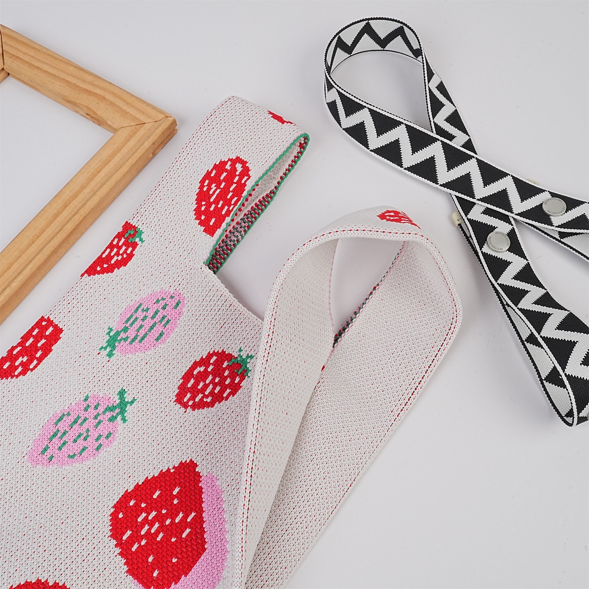 Handmade Crochet Strawberry Wrist Bag