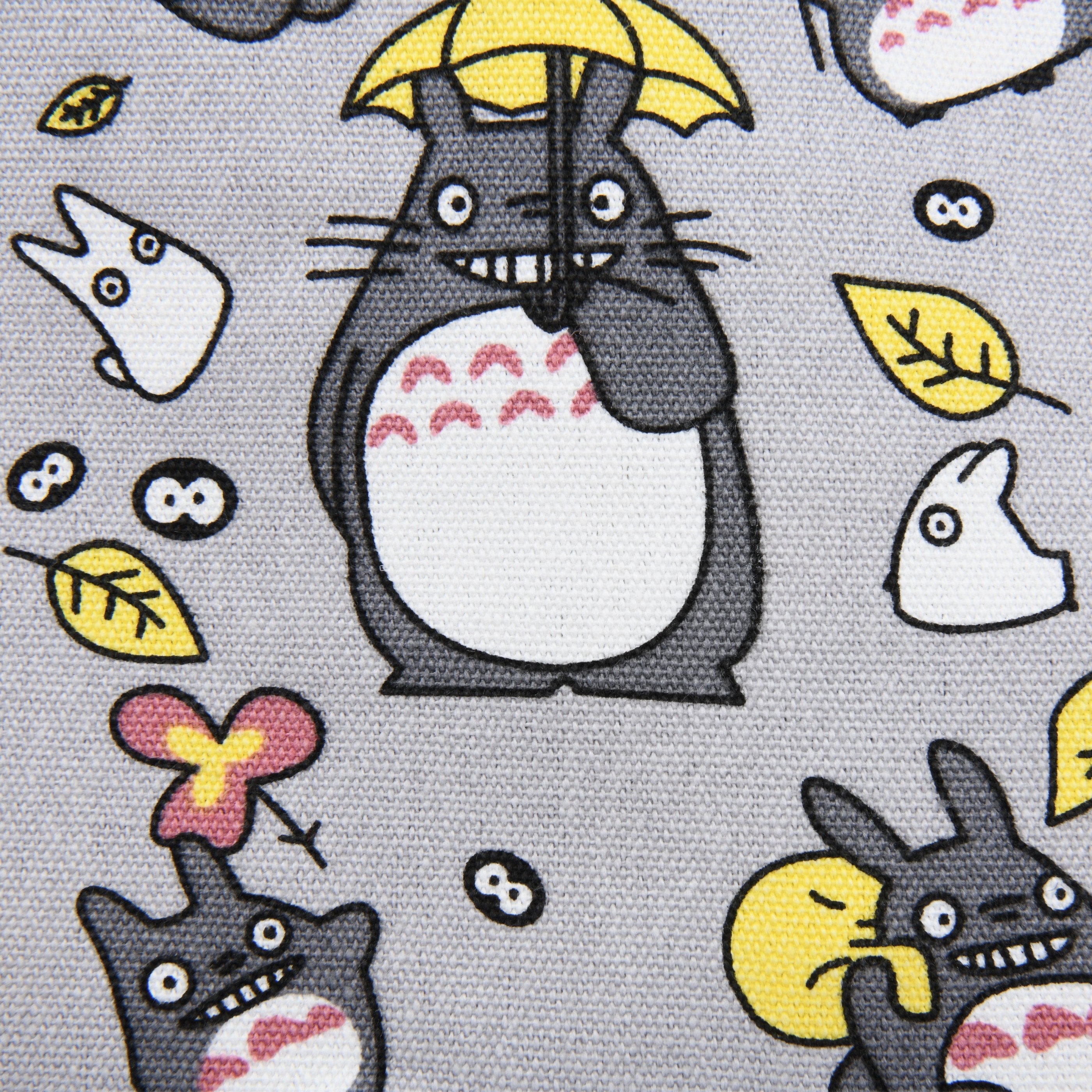 Embroidered Totoro Pattern Canvas Lunch Bag with Heat Insulated