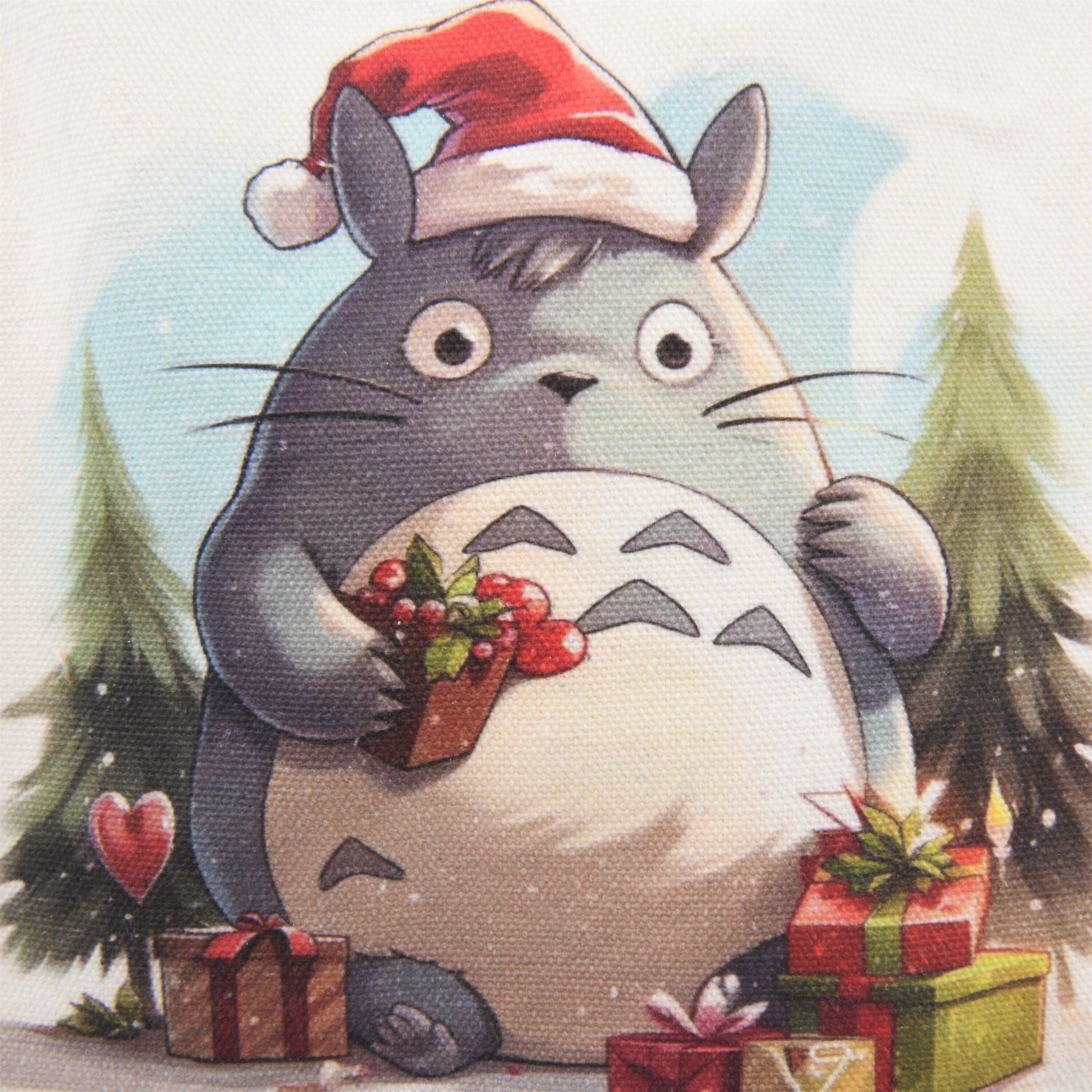 Handmade Totoro Gift Christmas Canvas Tote Bag