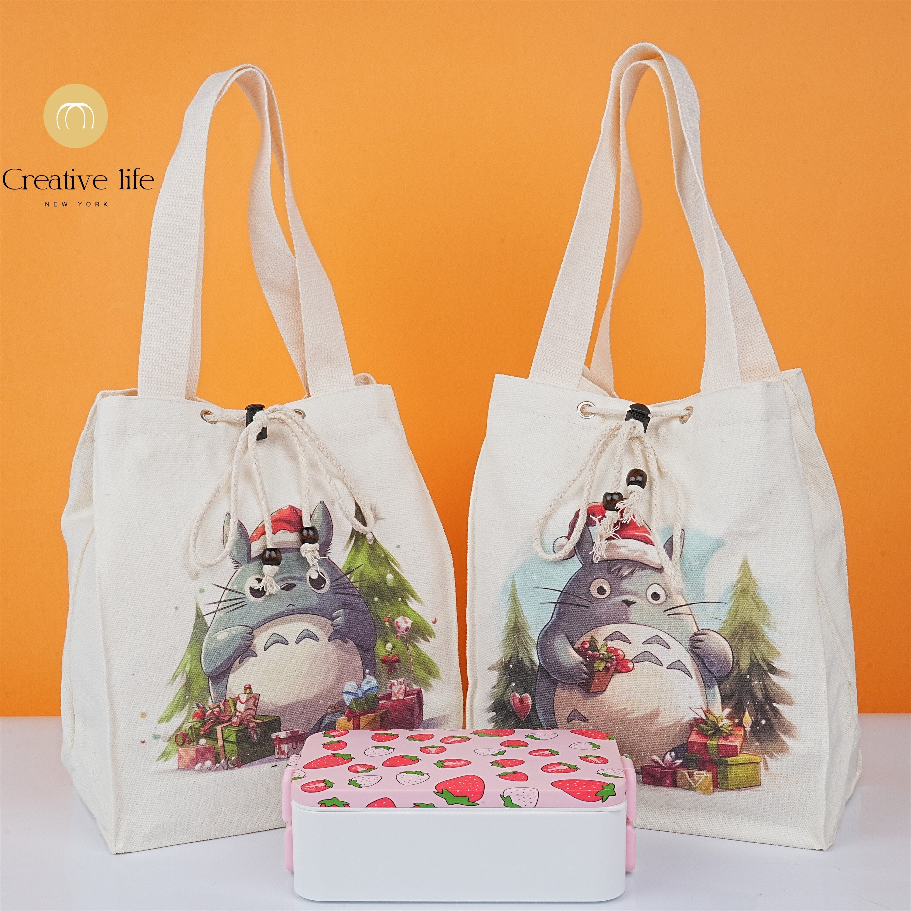 Handmade Totoro Gift Christmas Canvas Tote Bag
