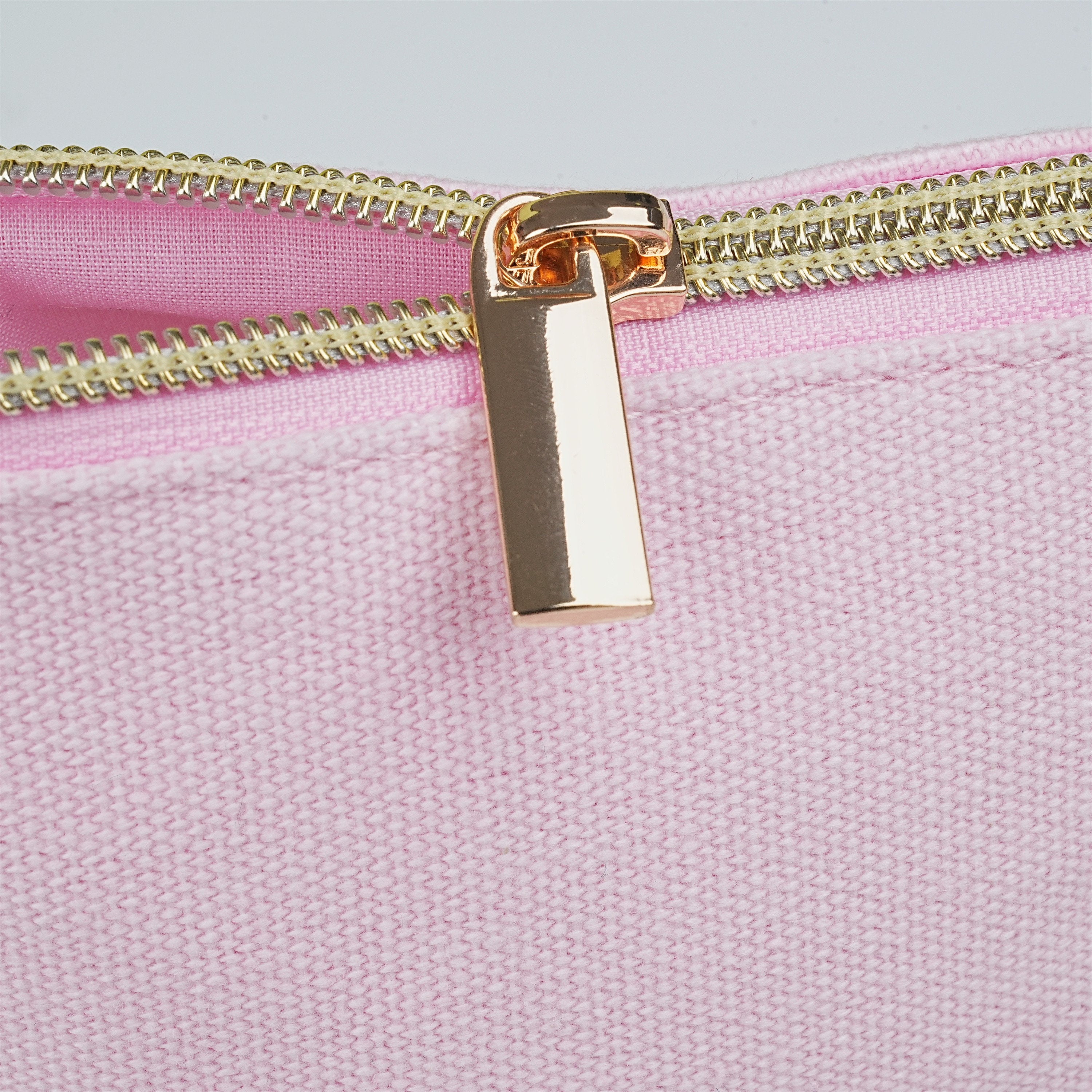 Embroidered Totoro Pink Canvas Cosmetic Bag/Tote Bag