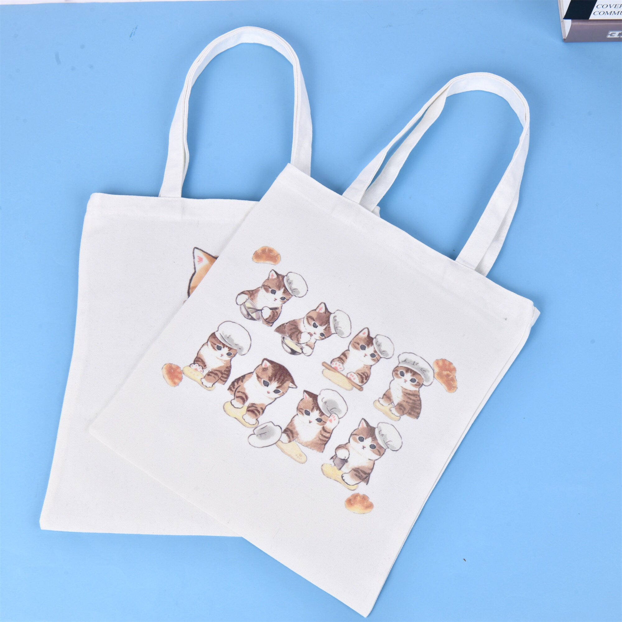 Cute Cat Canvas Tote Bag