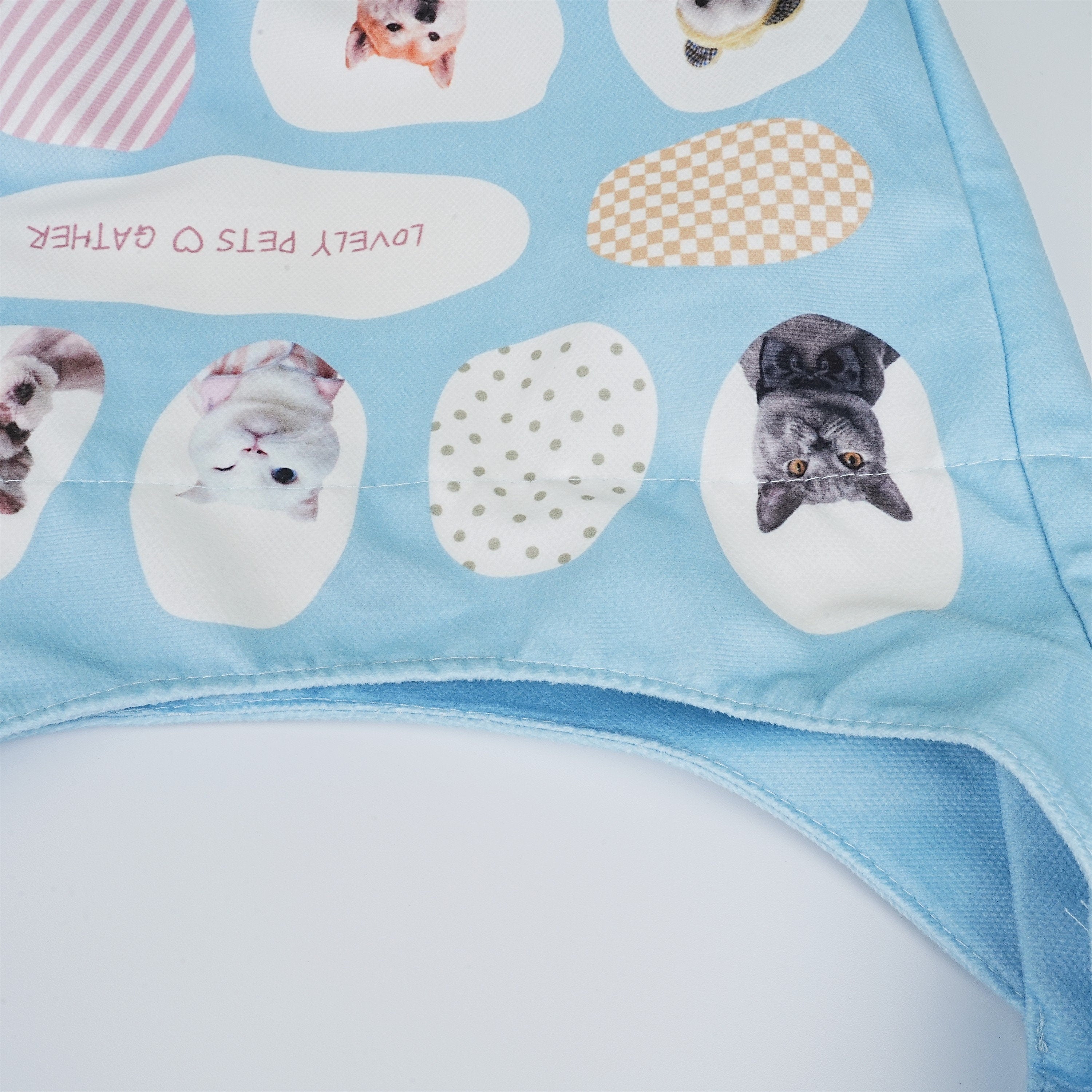 Lovely pets print Hobo Bag,Pink/Blue Handbag