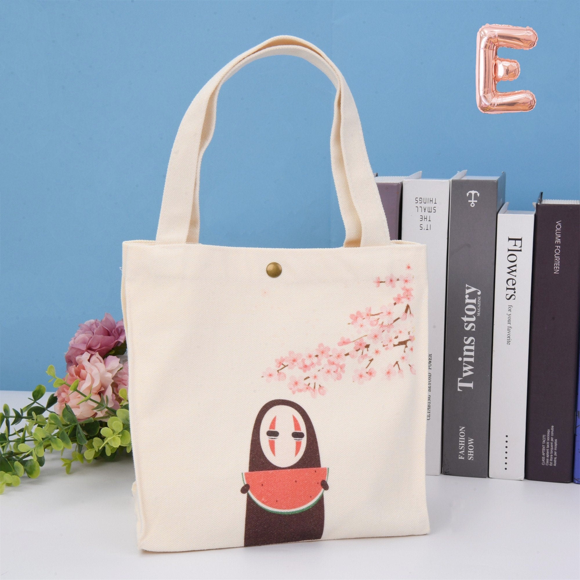 Handmade Kawaii Anime No Face Man/Totoro Tote Bag