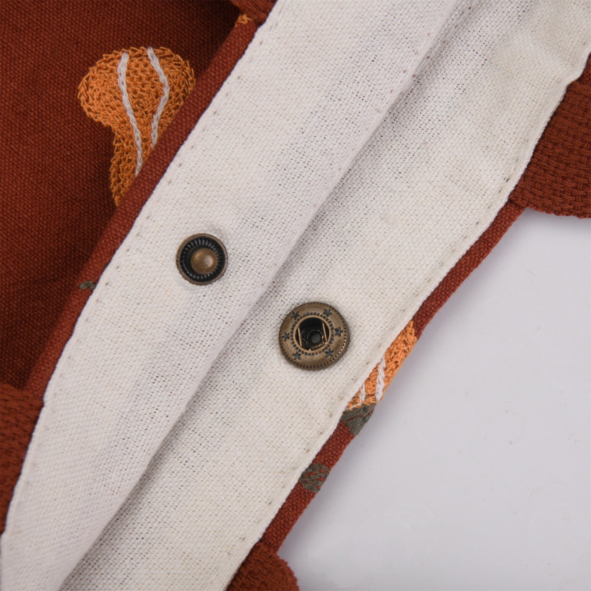Handmade Small Pumpkin Embroidery Cotton Linen Tote Bag