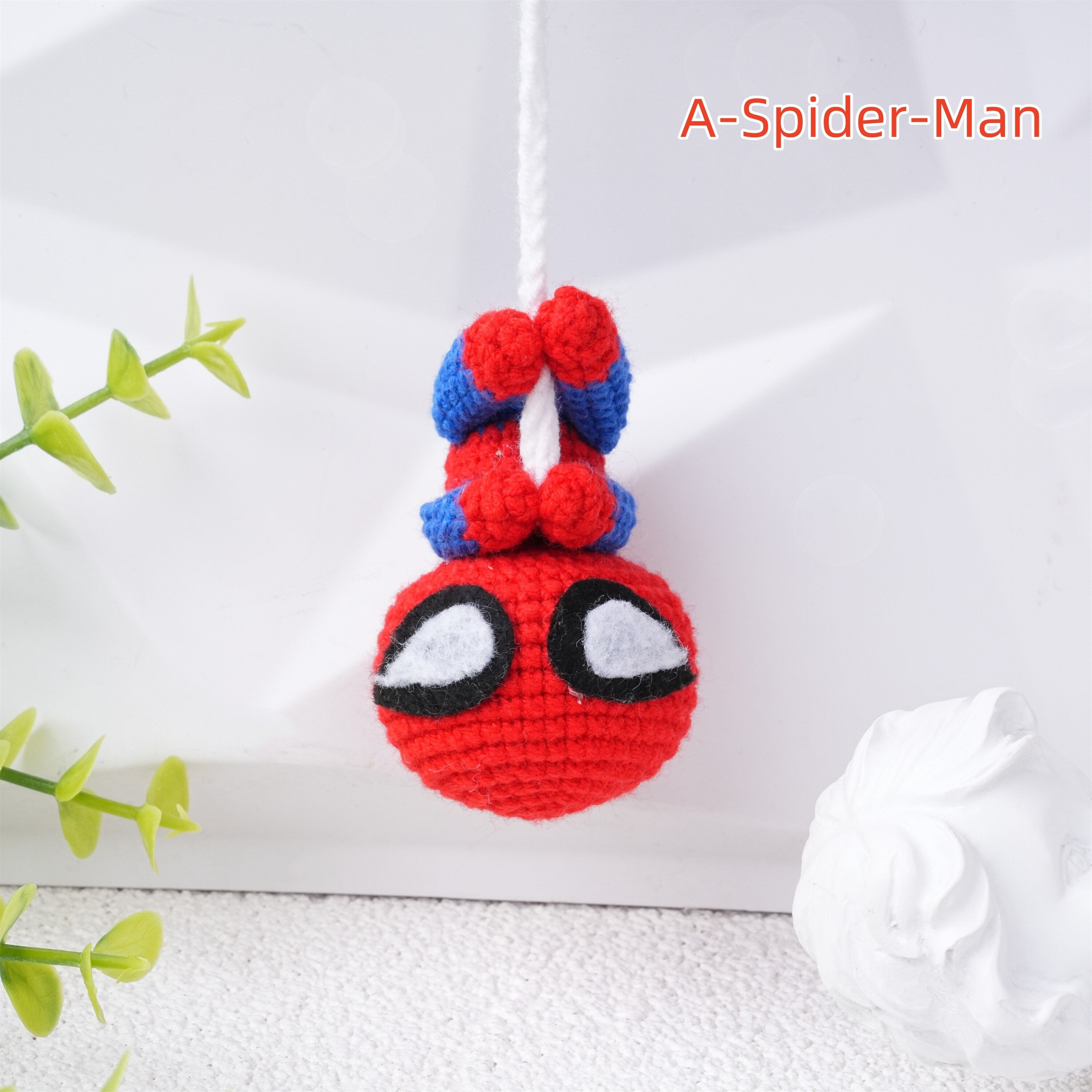Handmade The Avengers Crochet Doll Car Pendant Oranment