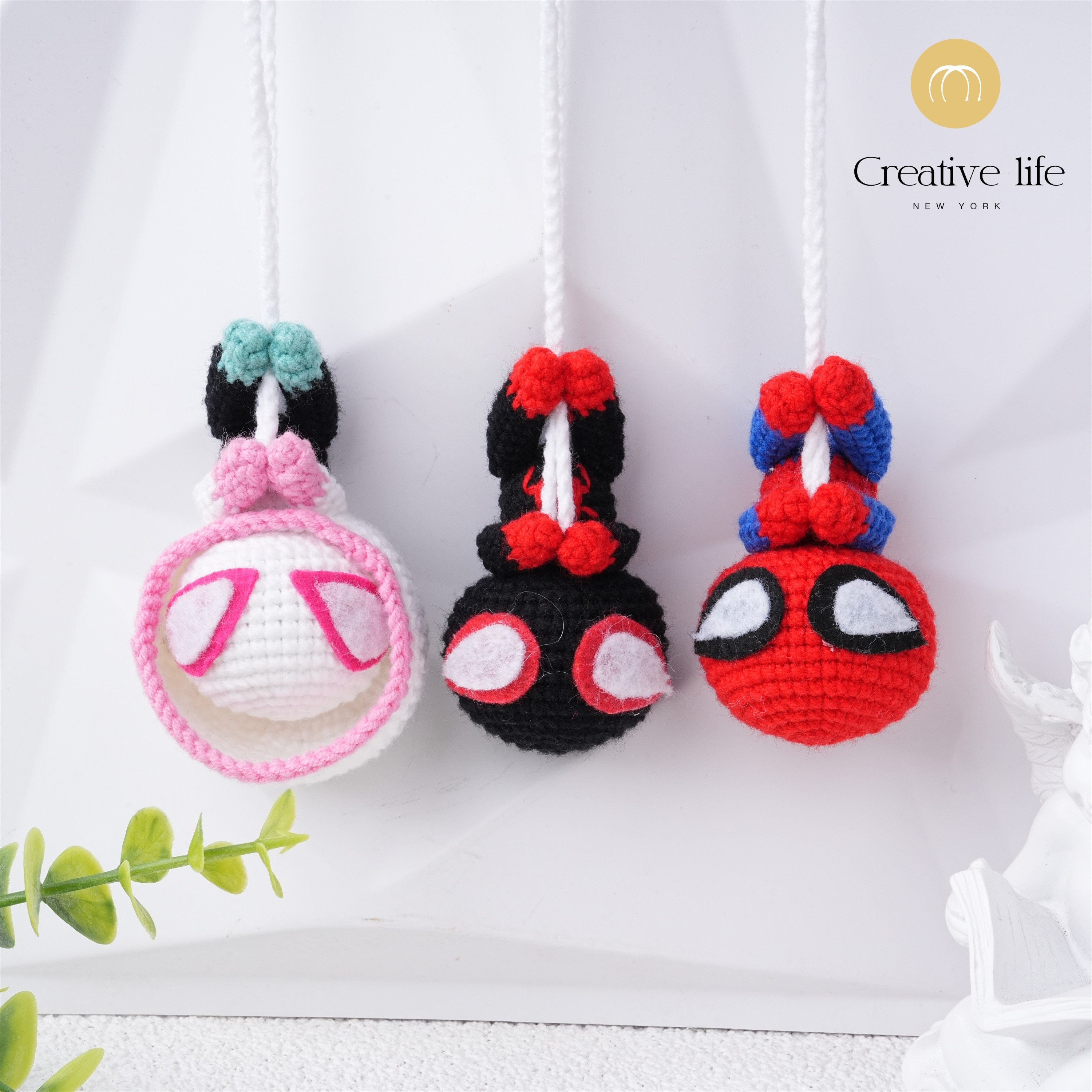 Handmade The Avengers Crochet Doll Car Pendant Oranment
