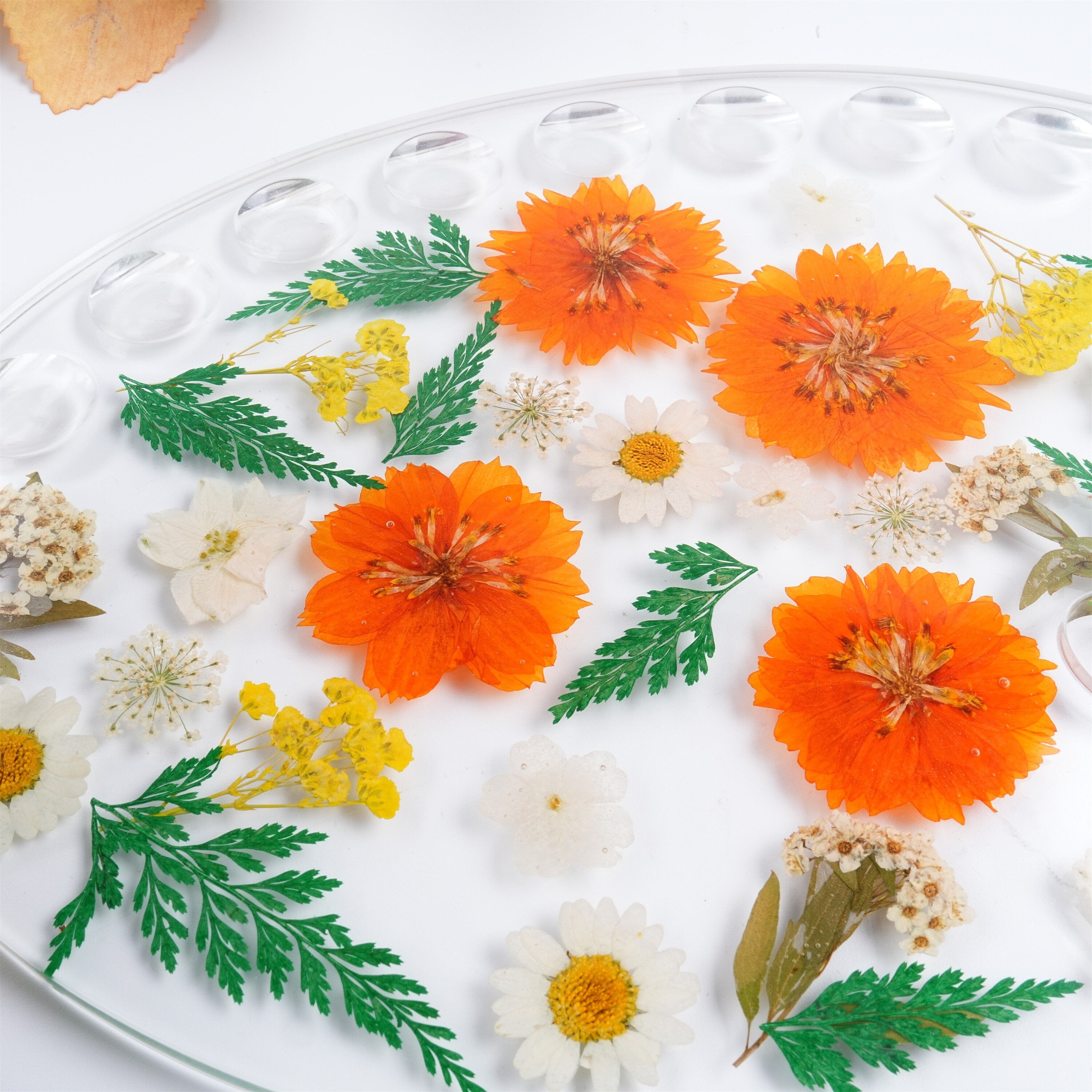 Orange Flower Resin Creative Paint Palette