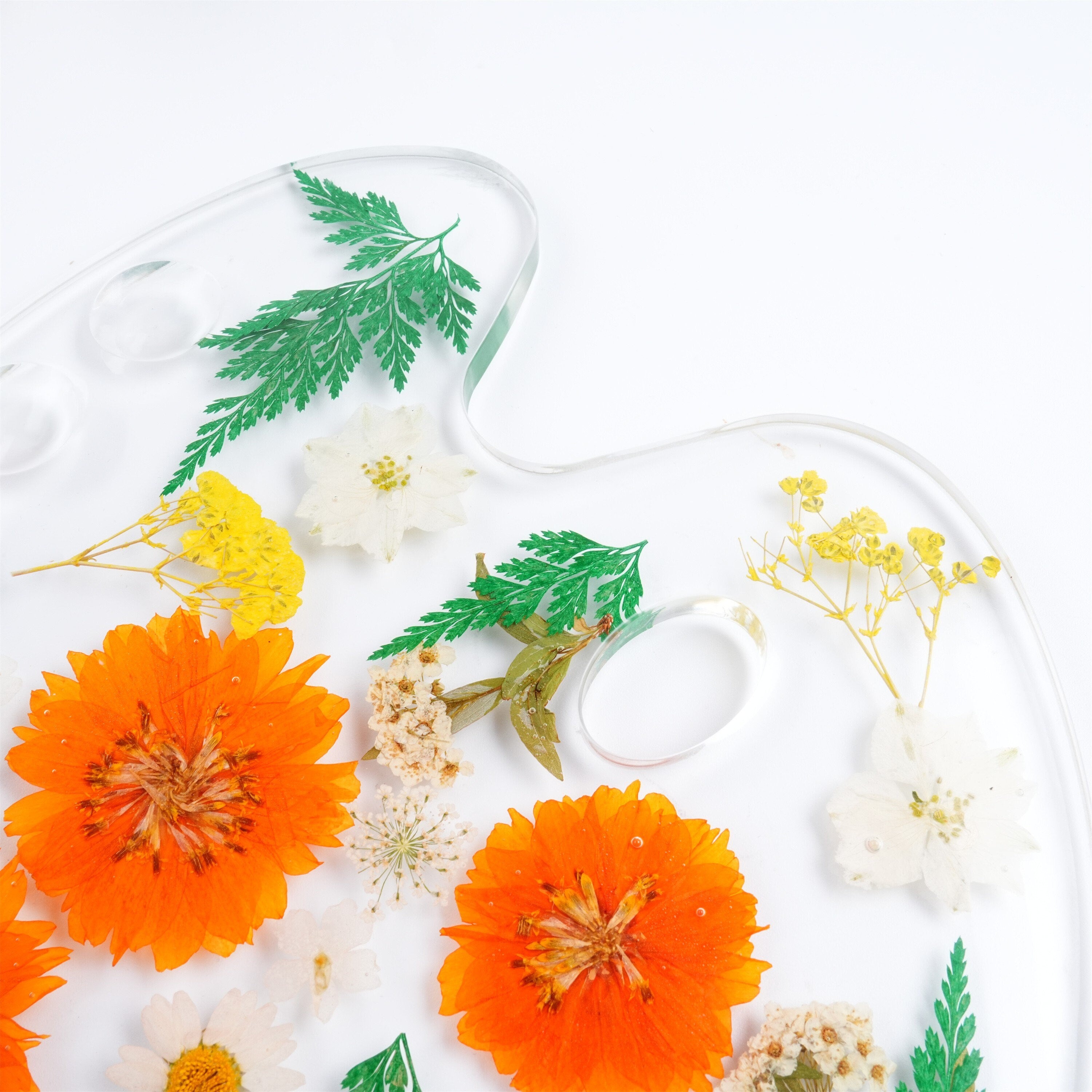 Orange Flower Resin Creative Paint Palette