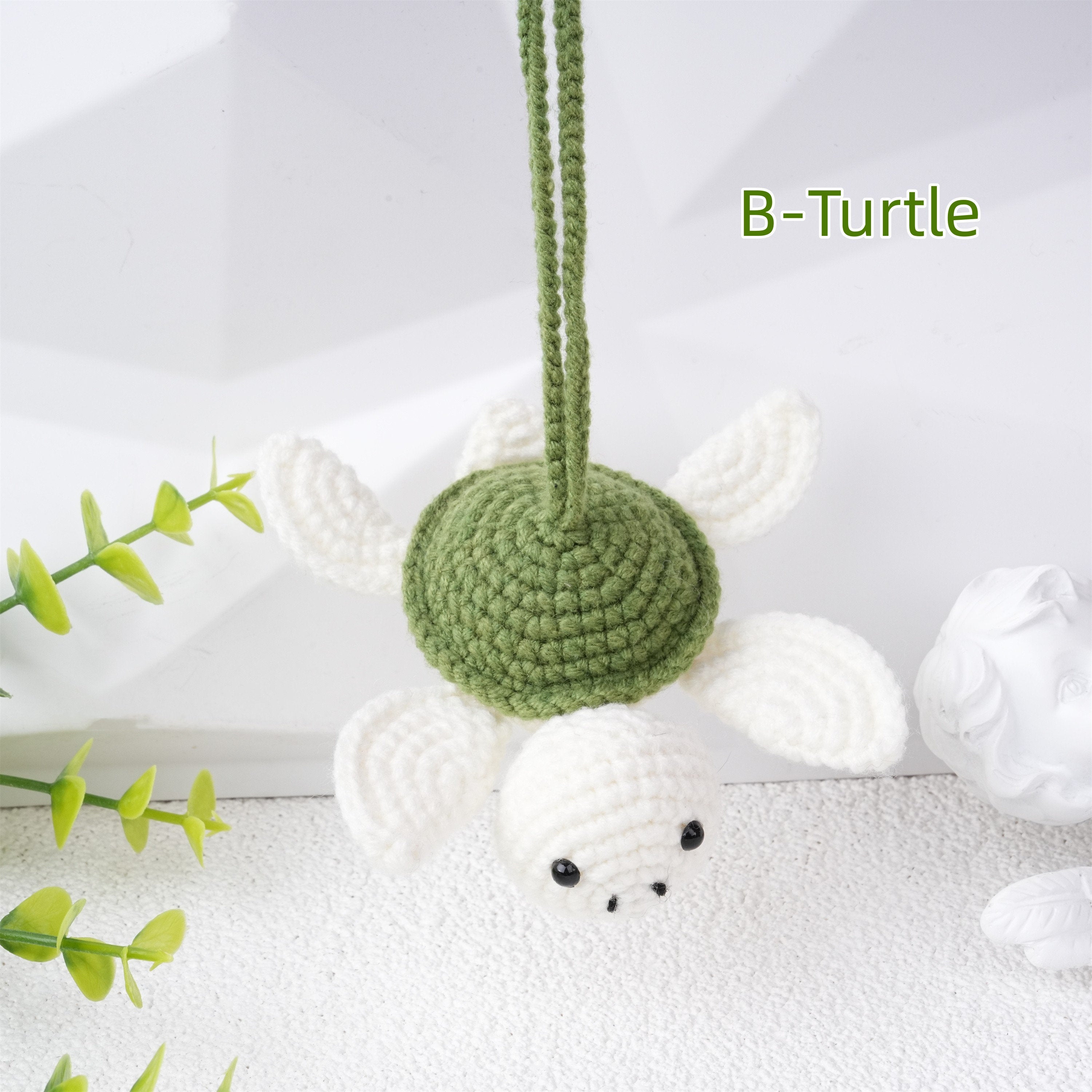 Handmade Cute Knitted Kuromi/Turtle/Tulip Rabbit Doll Pendant Crochet Oranment