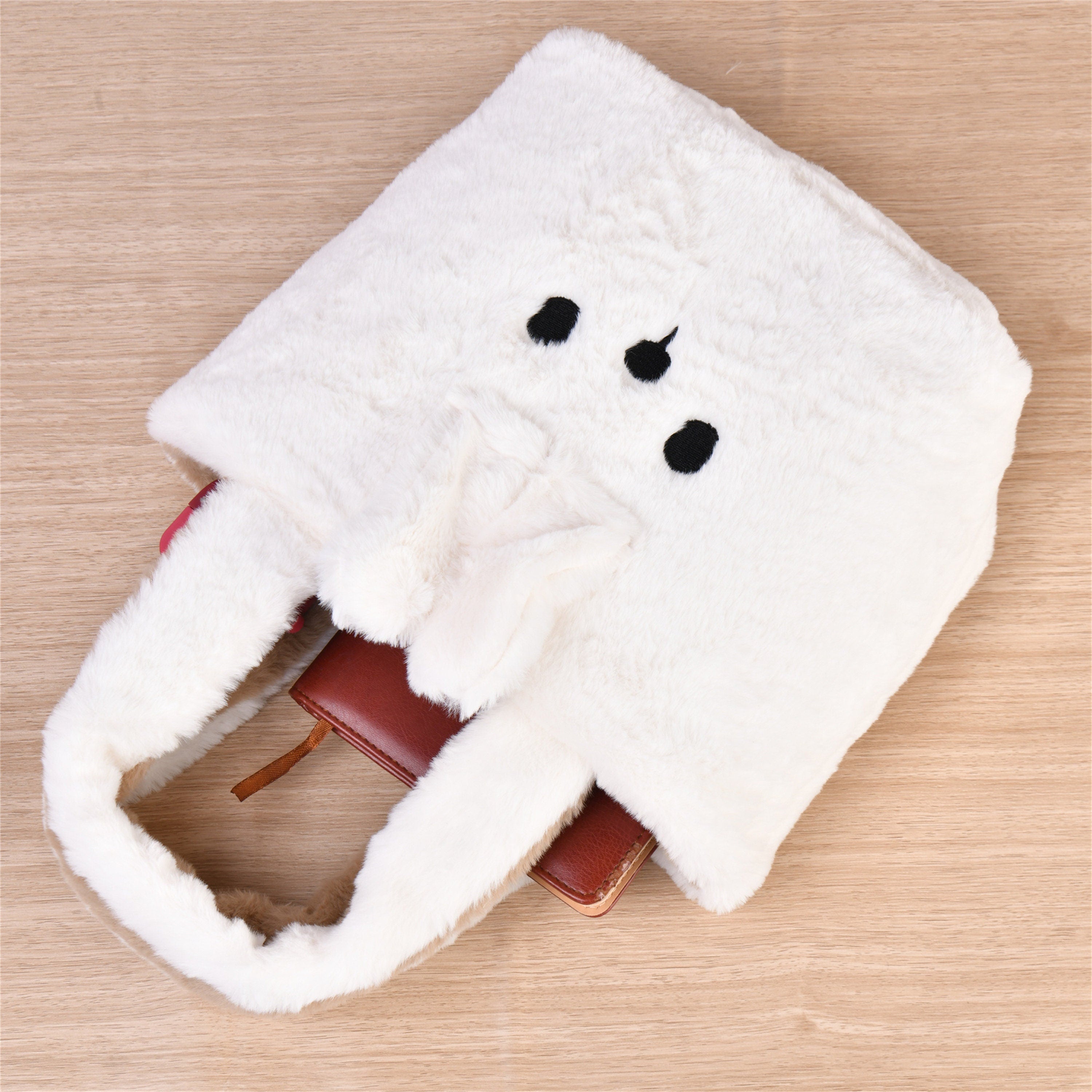 Cute Bear Rabbit Double-sided Plush Tote Bag