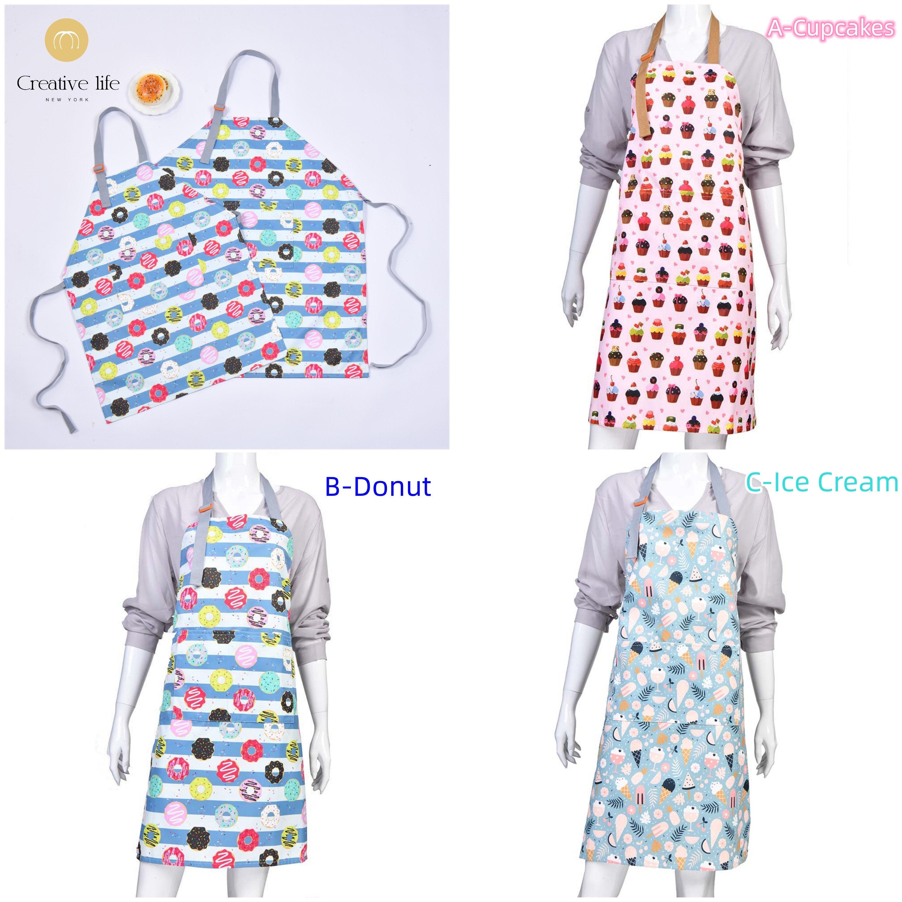 Cute Cartoon Handmade Cupcakes/Donut/Ice Cream Parent and Child Apron Set