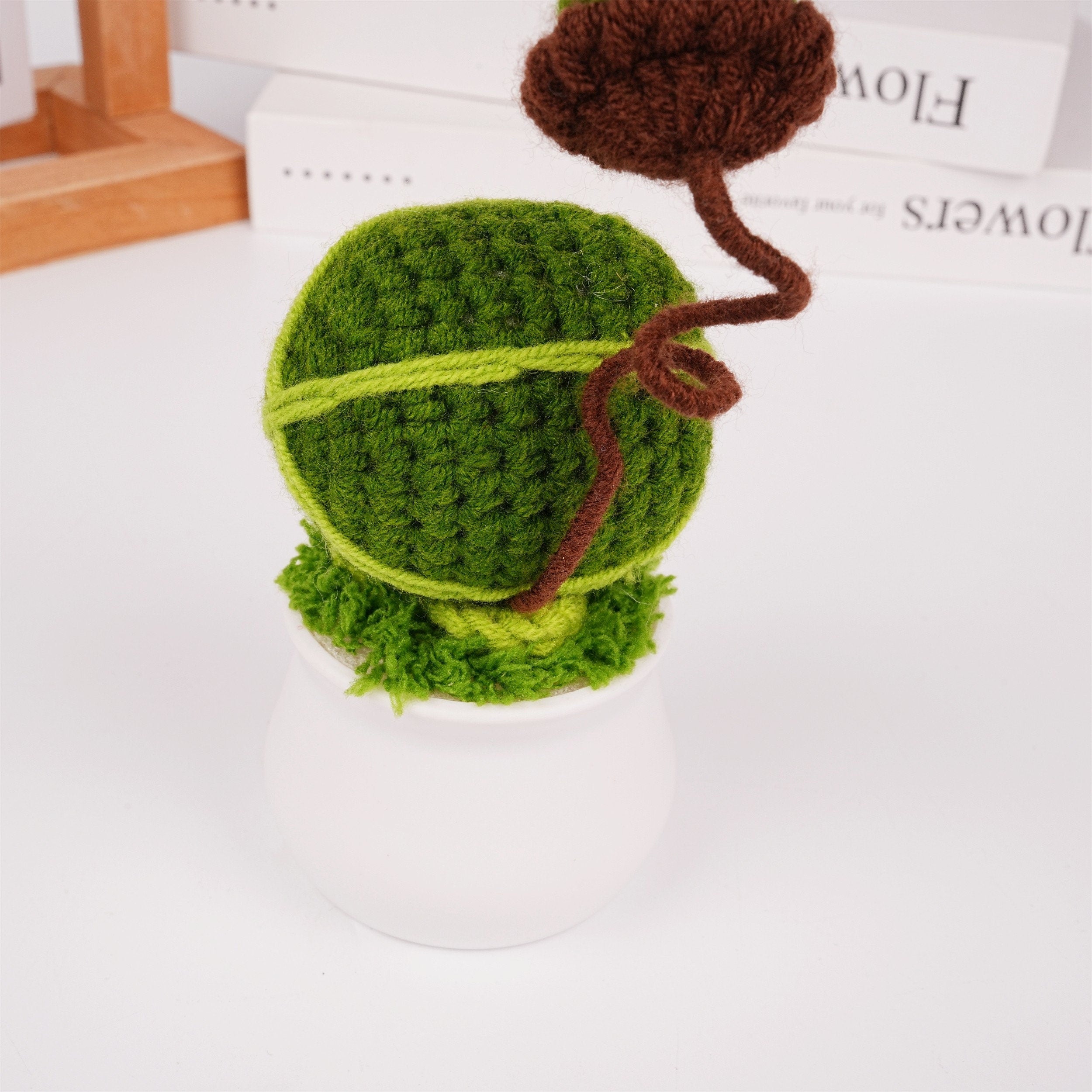 Handmade Crochet Mini Plants vs. Zombies FlowerPot Oranment