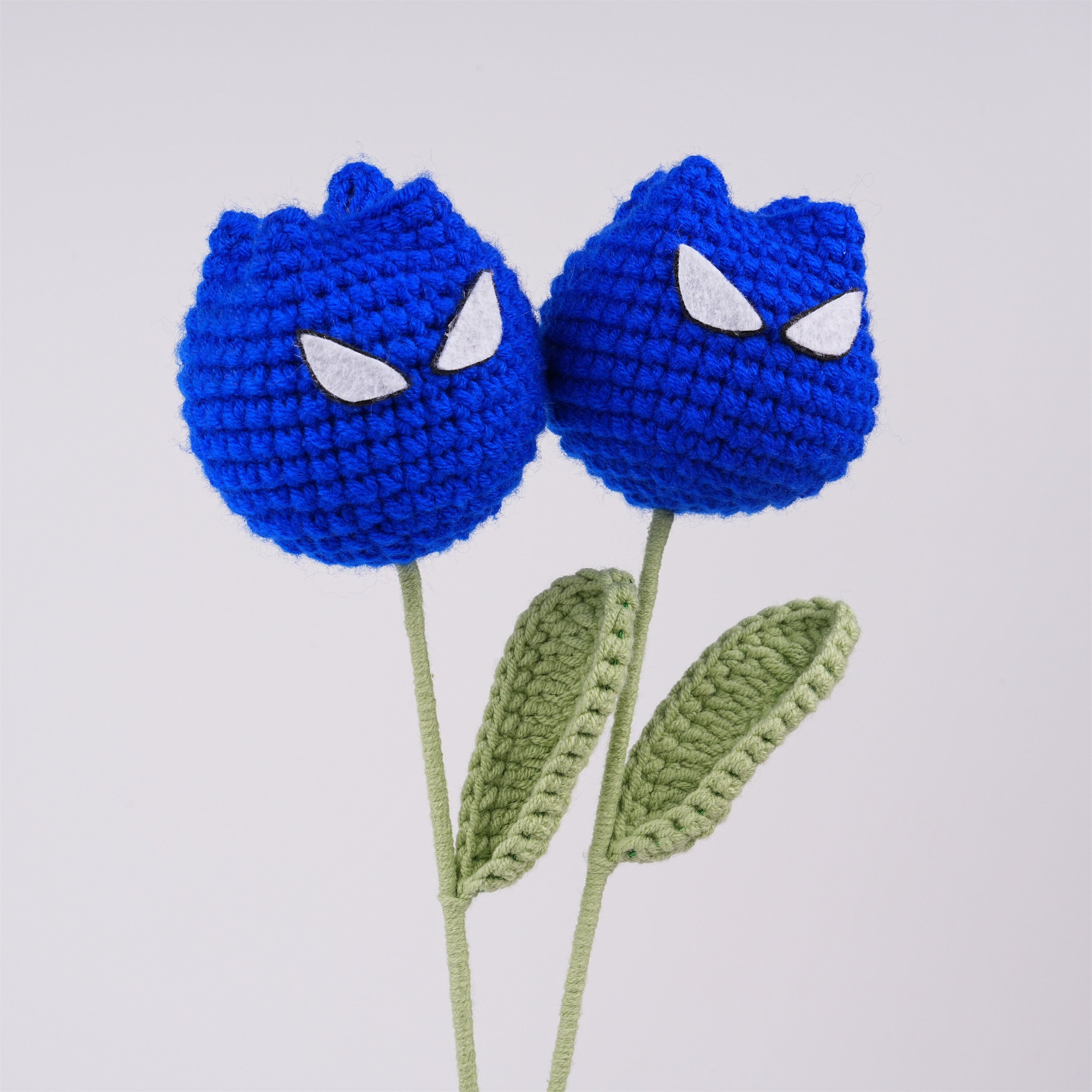 Handmade Blue Spider-Man Tulip Crochet Bouquet