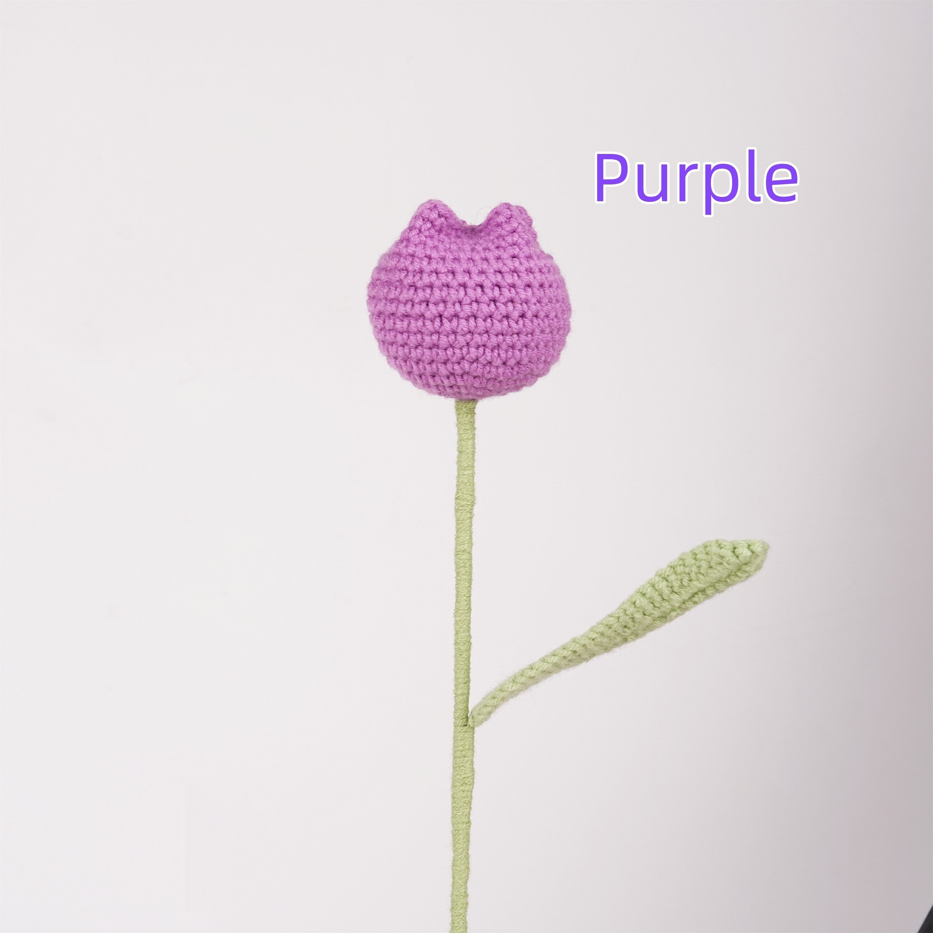 Handmade Tulips Flowers Crochet Bouquet